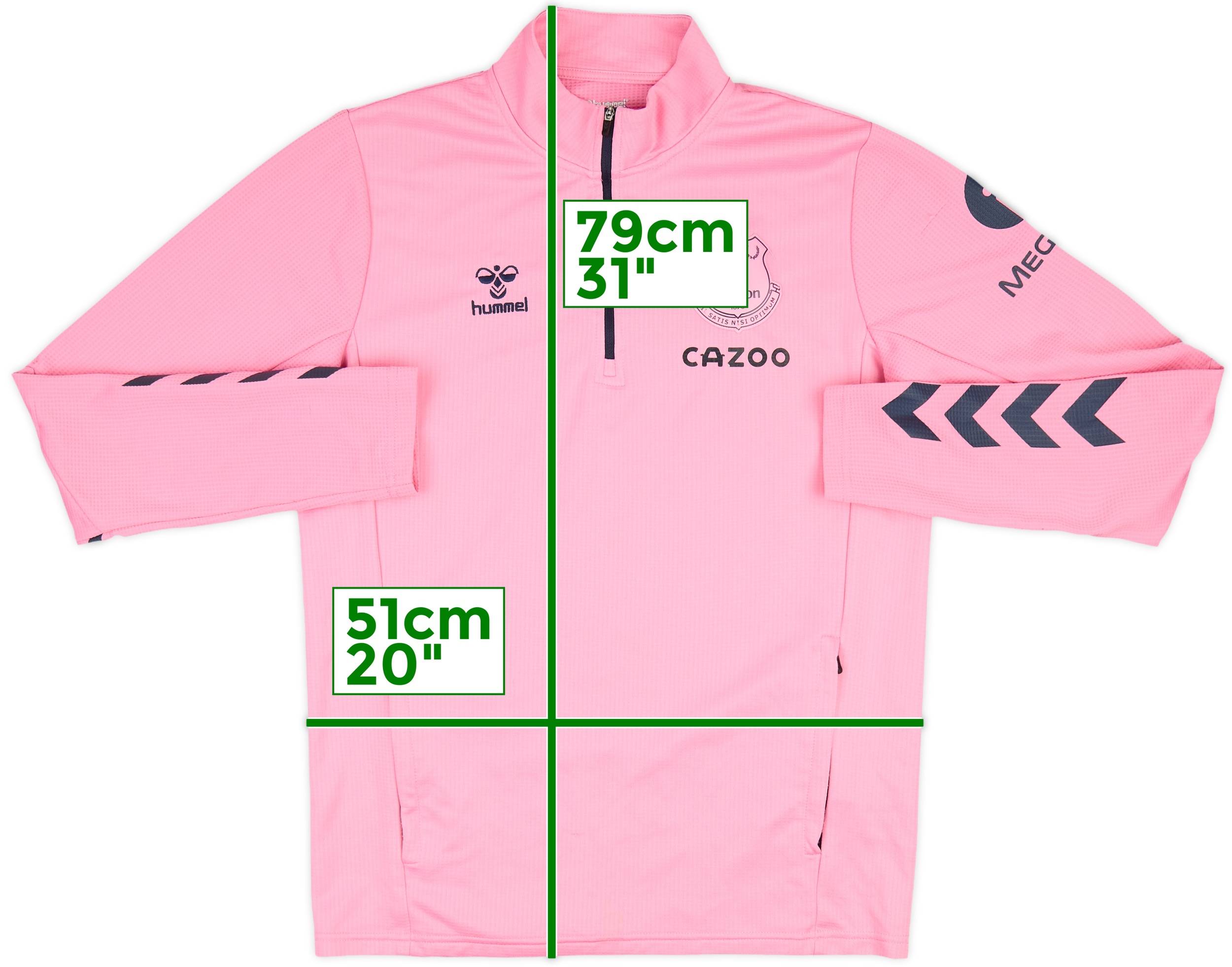 2020-21 Everton Hummel 1/4 Zip Training Top - 8/10 - (L)