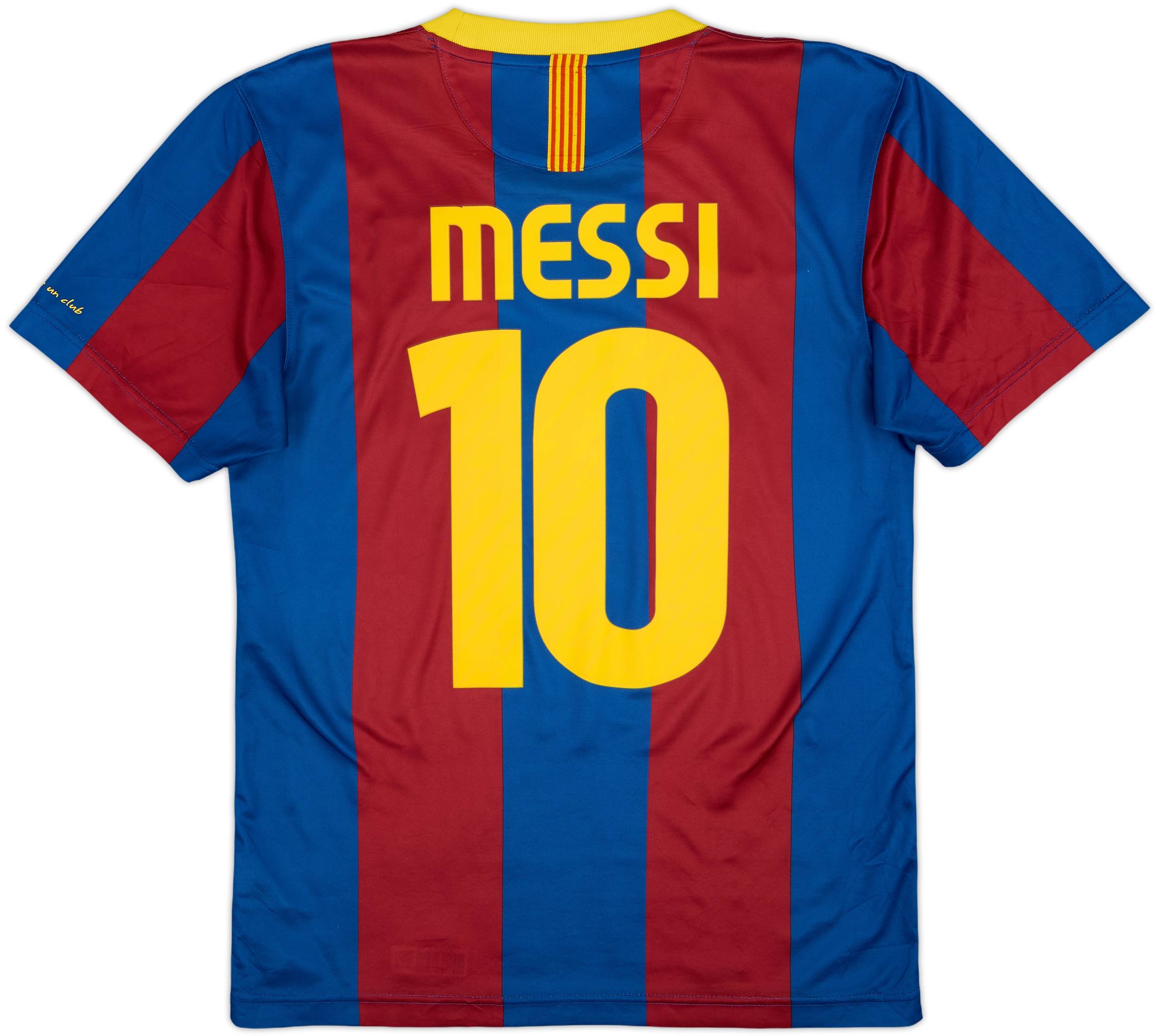 FC Barcelona MESSI 10番セットアップ 2010-11 Barcelona Basic Home Shirt Messi #10 - 9/10 - (S)