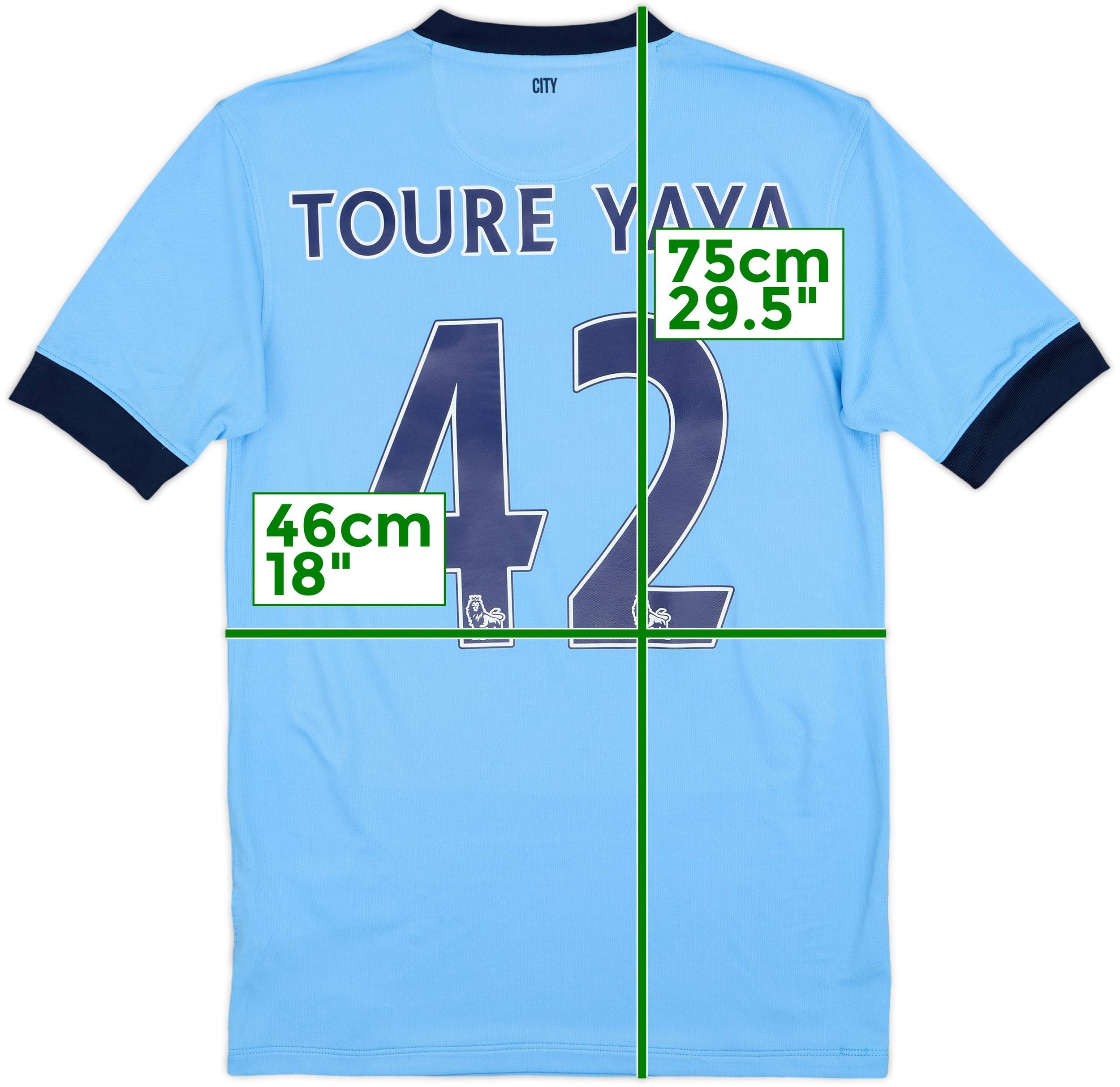 2014-15 Manchester City Home Shirt Toure Yaya #42 - 9/10 - (S)