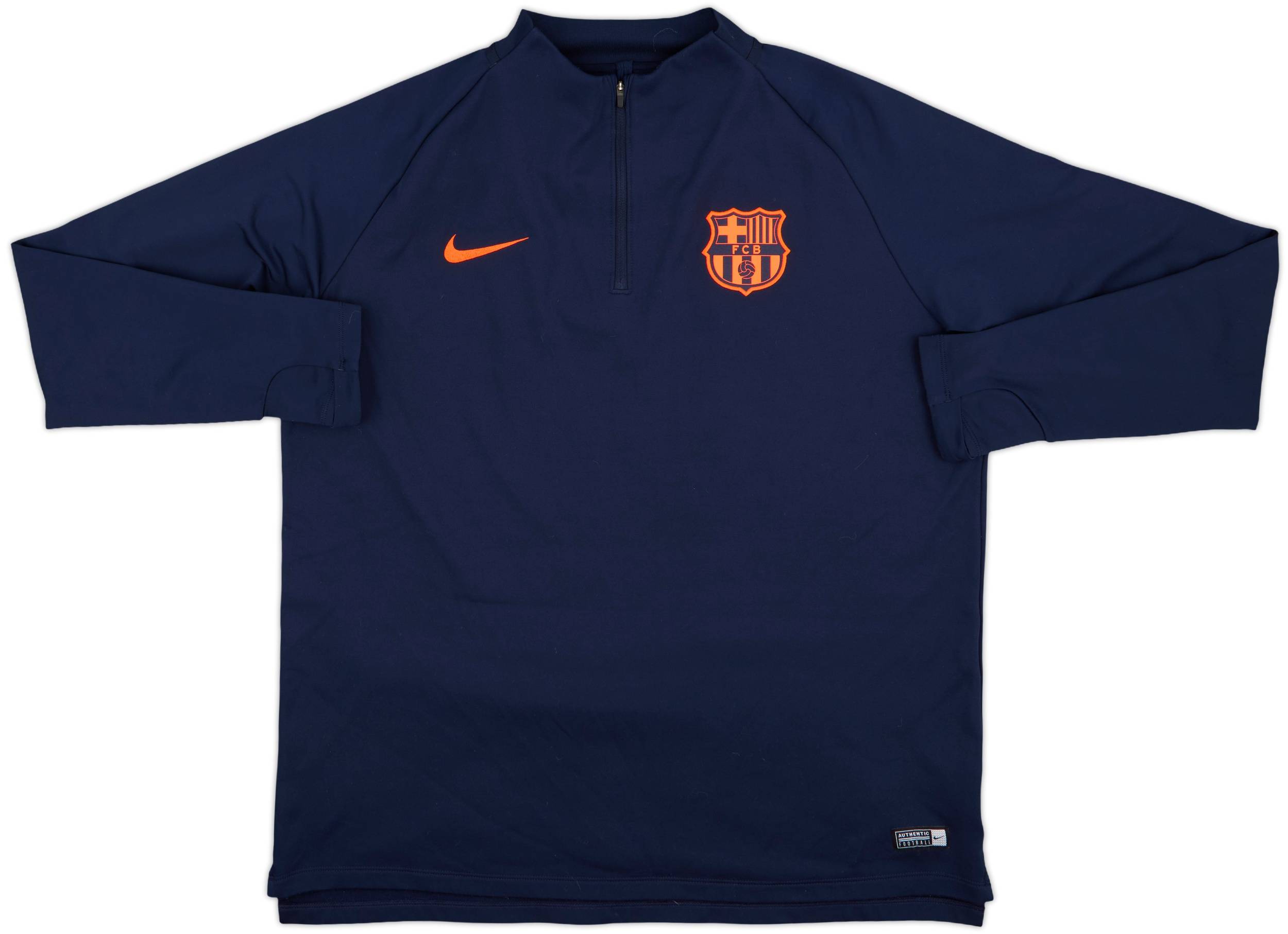 2018-19 Barcelona Nike 1/4 Zip Drill Top - 8/10 - (XL)