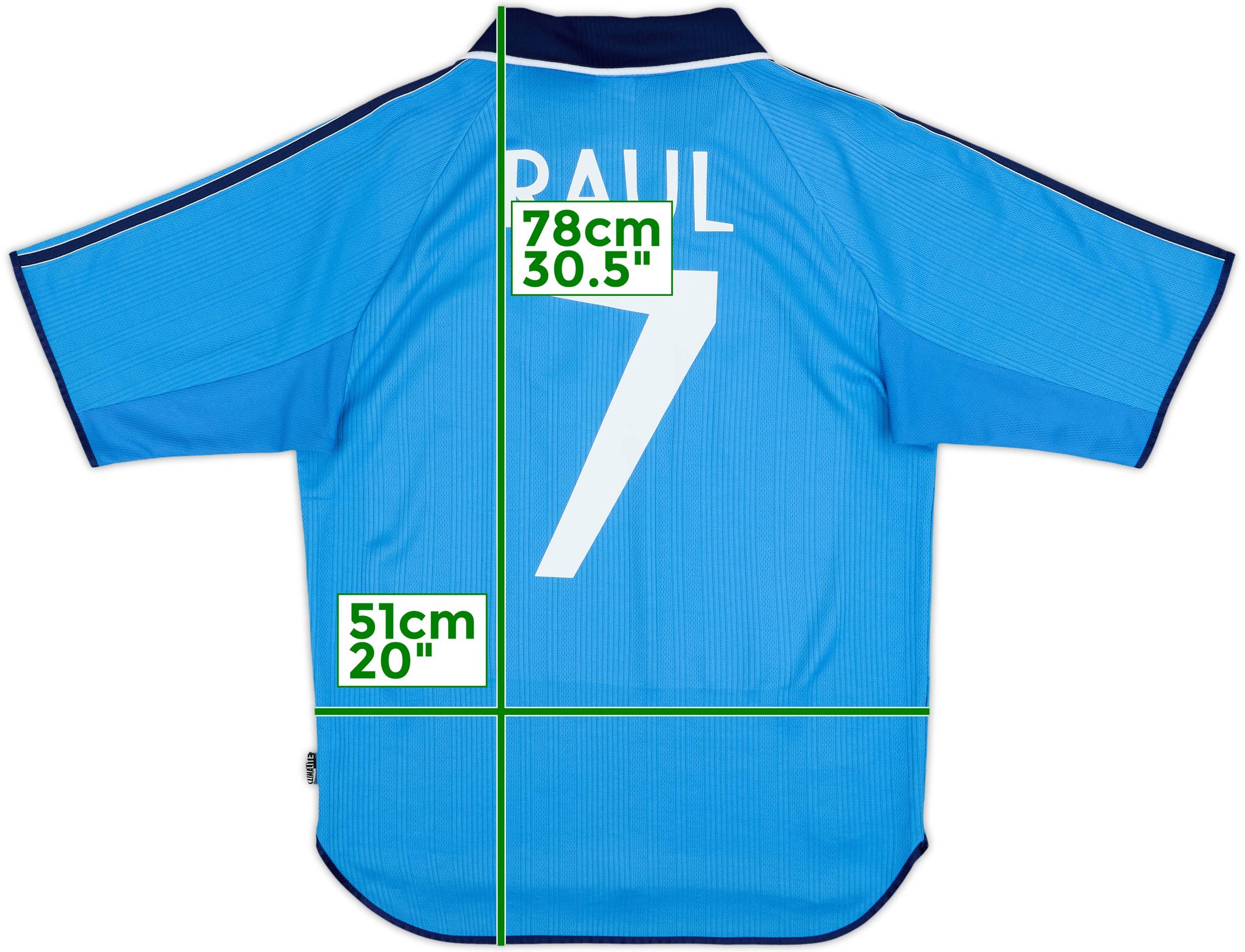 1999-00 Real Madrid Third Shirt Raul #7 - 9/10 - (XL)