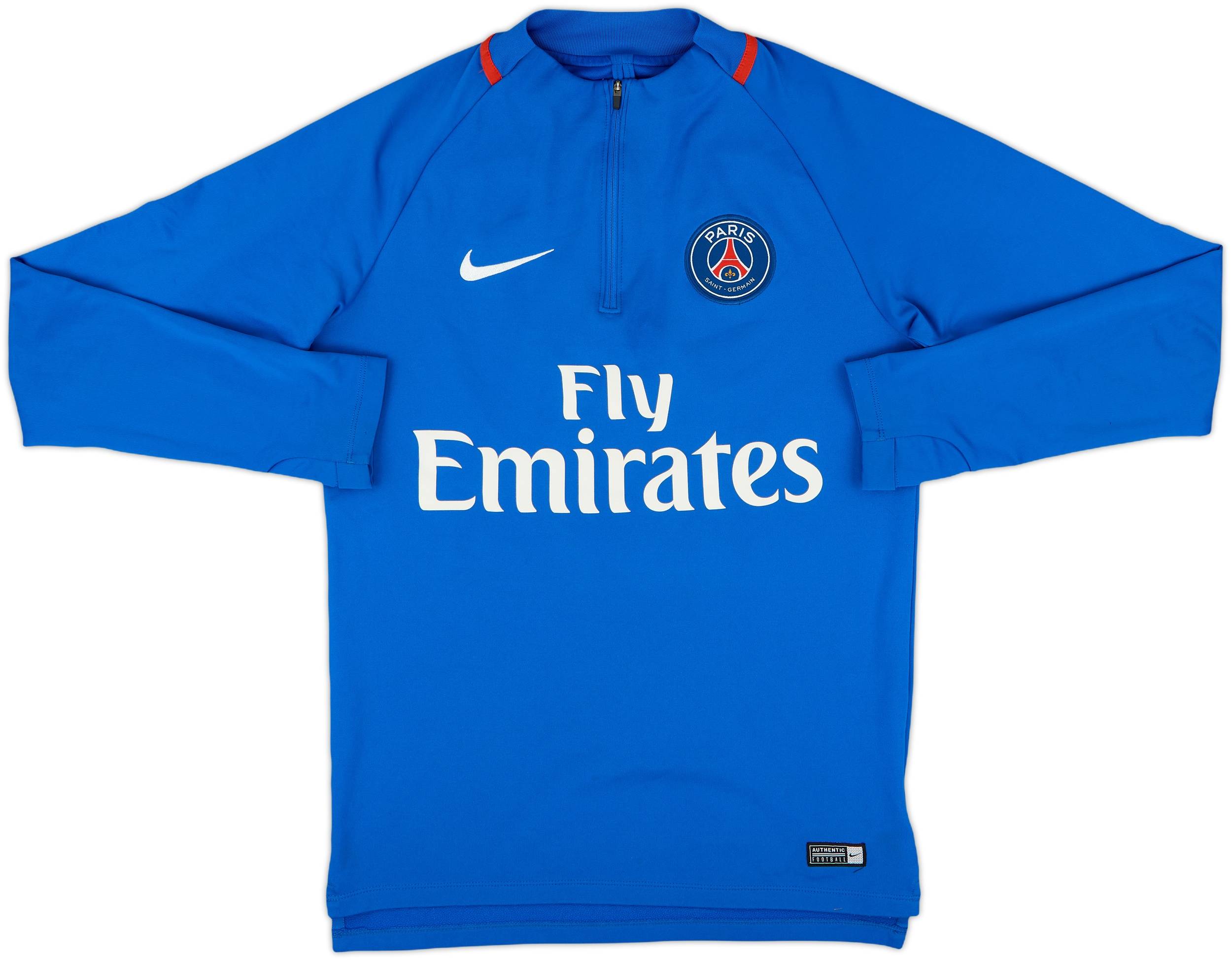 2018-19 Paris Saint-Germain Nike 1/4 Zip Sweat Top - 9/10 - (S)