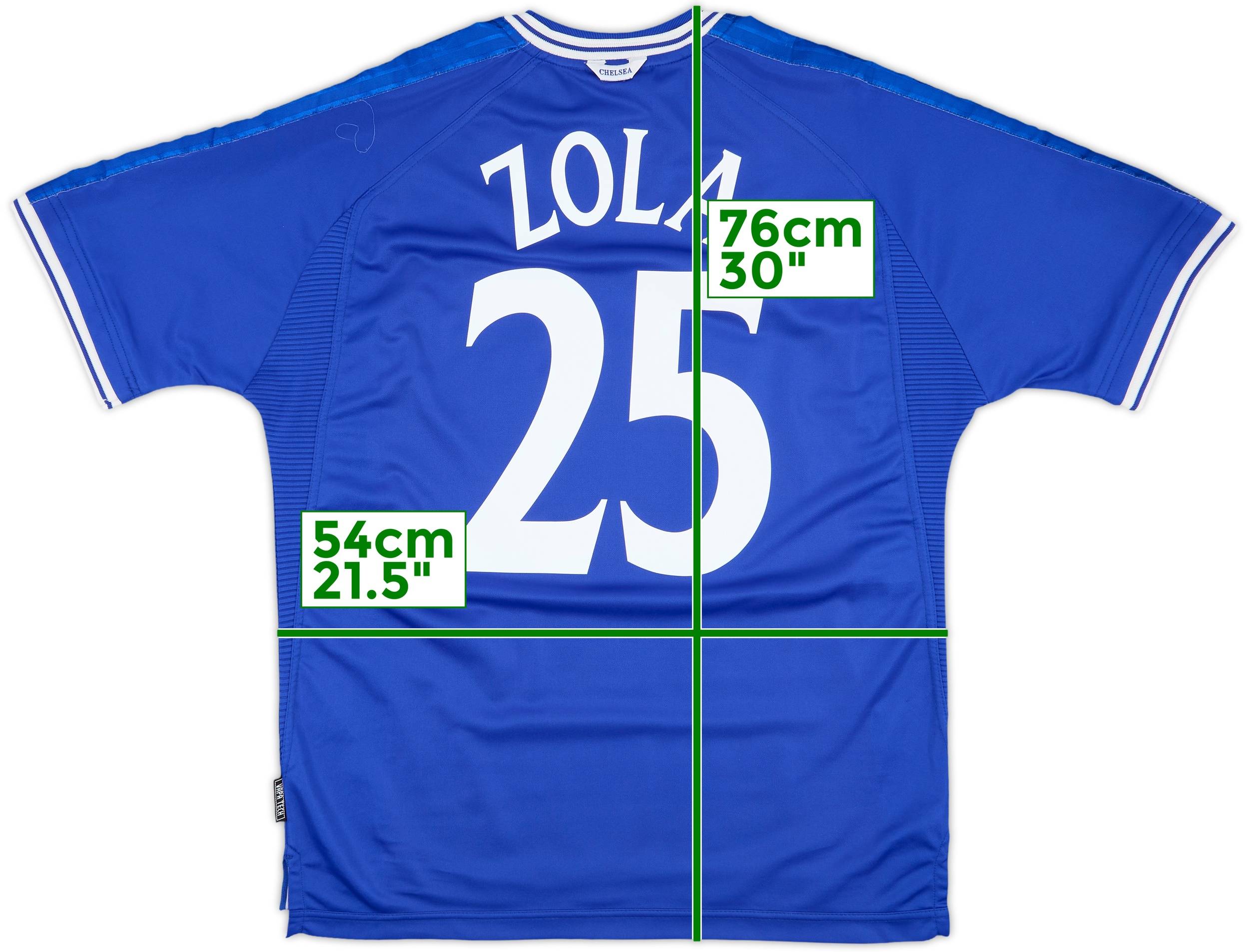 1999-01 Chelsea Home Shirt Zola #25 - 8/10 - (L)