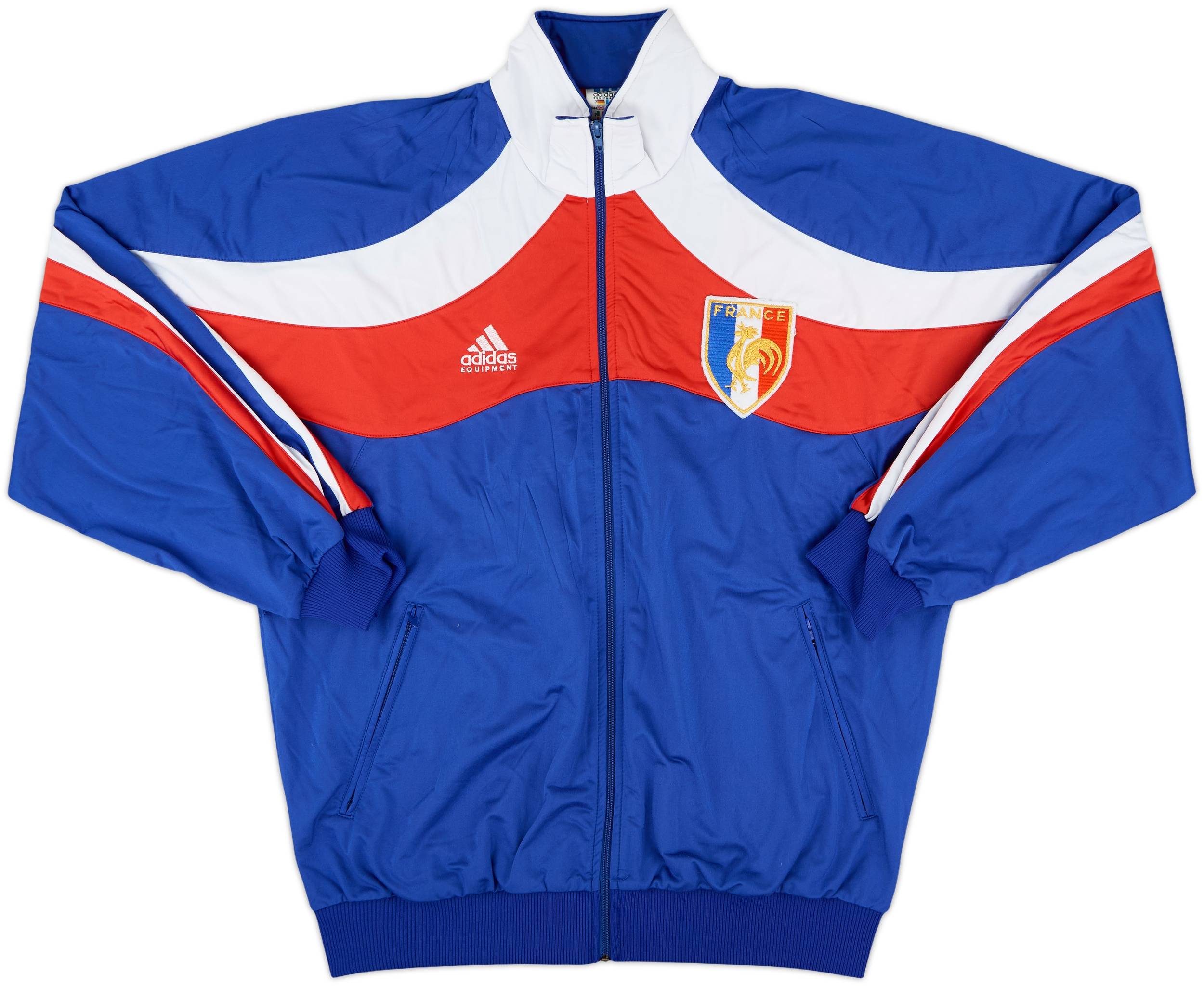 1992-93 adidas Template Track Jacket (France) - 9/10 - (L)