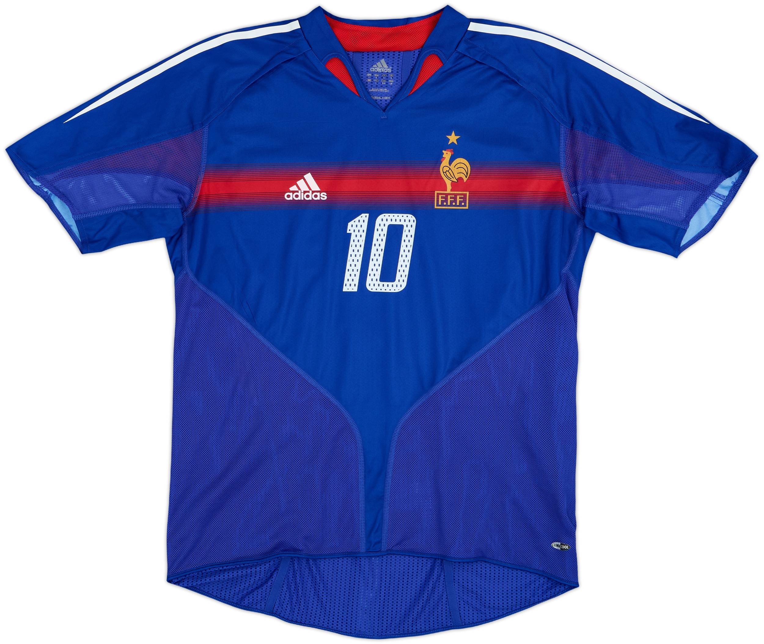 2004-06 France Player Issue Home Shirt Zidane #10 - 8/10 - (L)