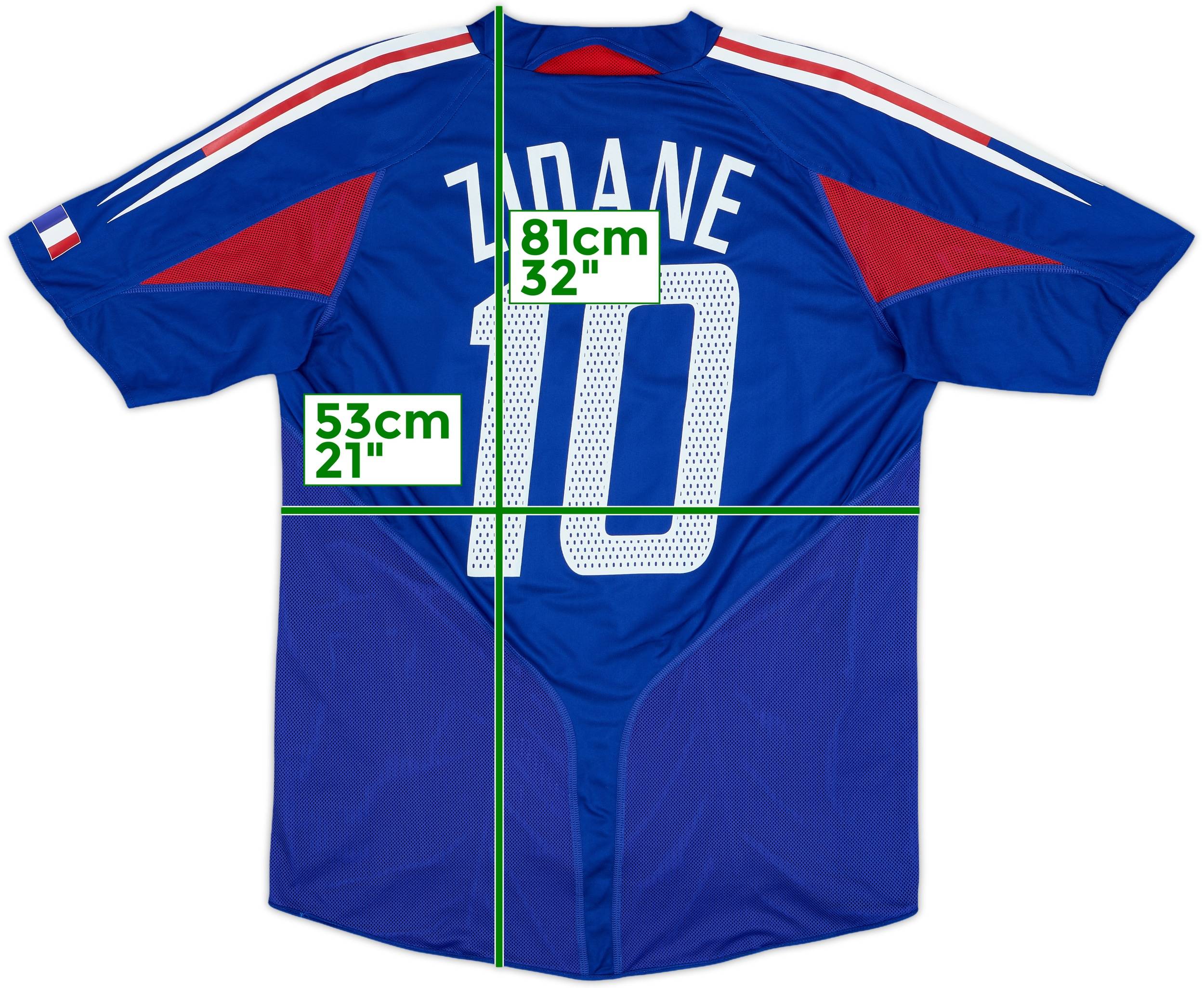 2004-06 France Player Issue Home Shirt Zidane #10 - 8/10 - (L)