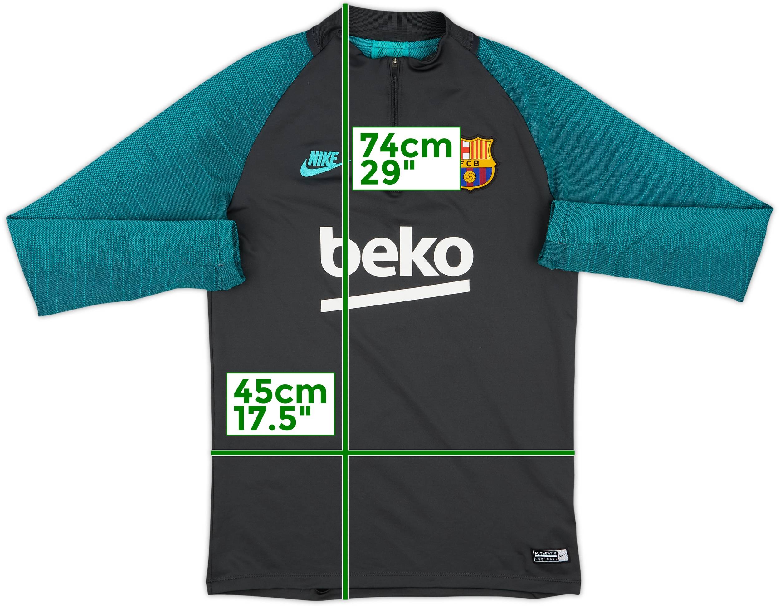 2019-20 Barcelona Nike 1/4 Zip Drill Top - 5/10 - (S)