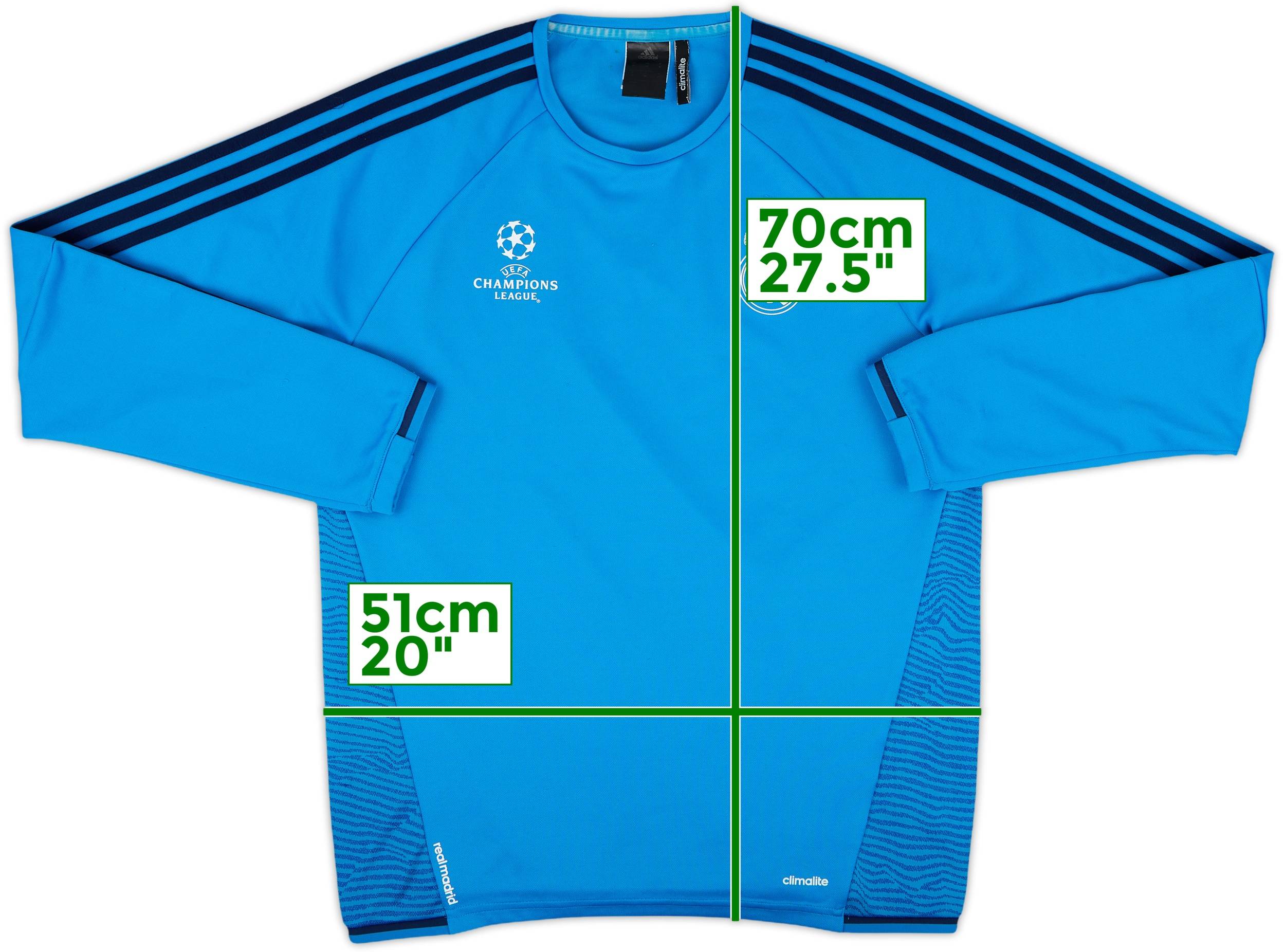 2015-16 Real Madrid CL adidas Sweat Top - 9/10 - (M)