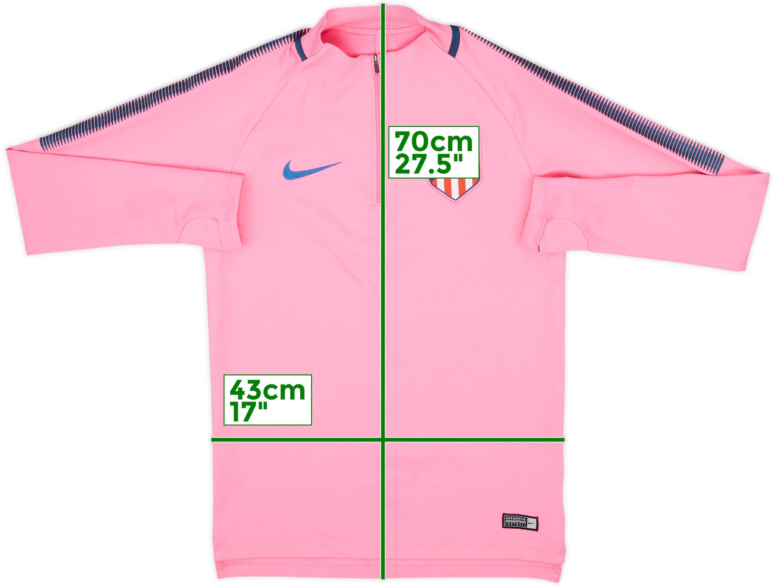 2017-18 Atletico Madrid Nike 1/4 Zip Training Top - 6/10 - (S)