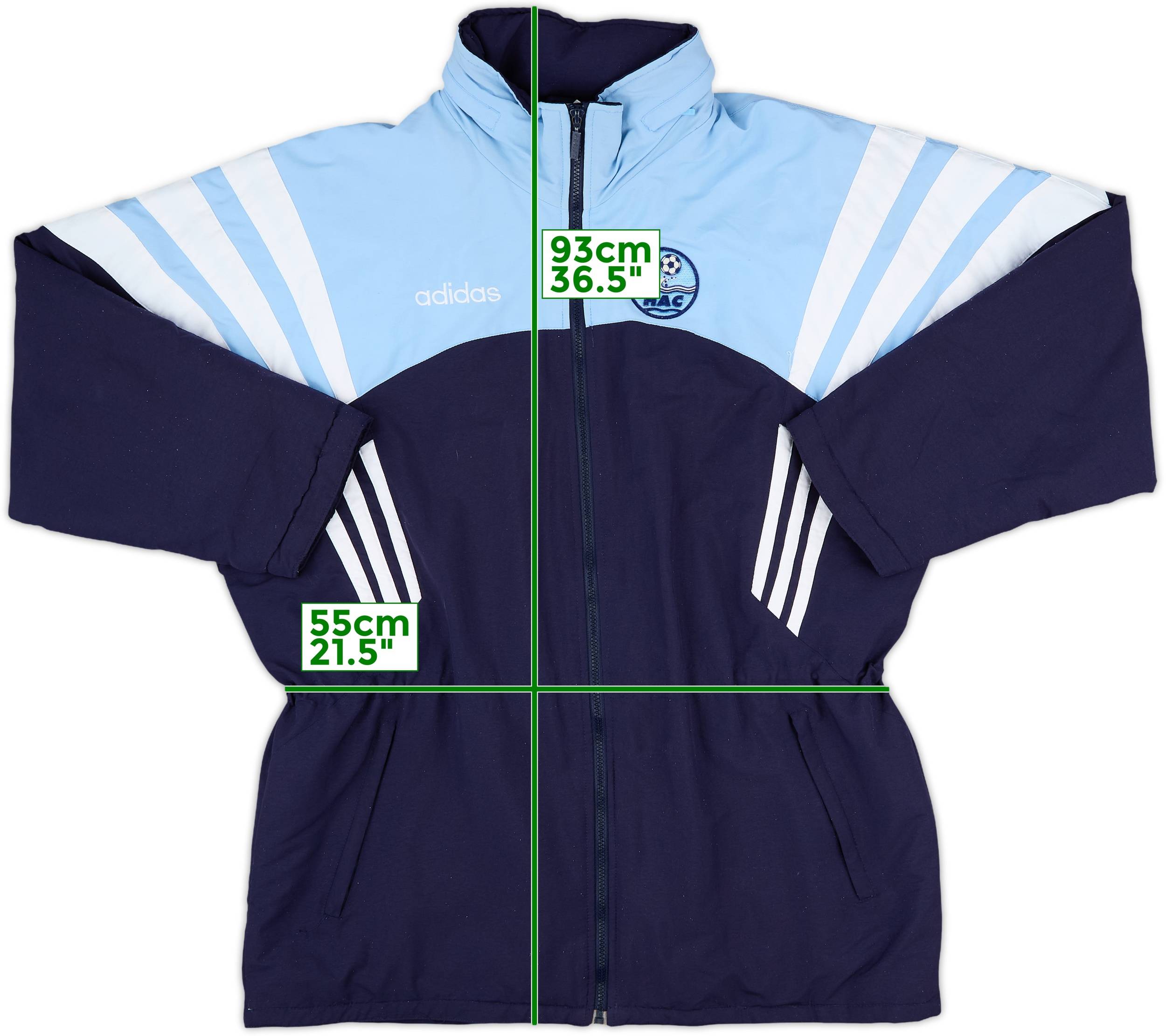 1996-98 Le Havre adidas Padded Bench Coat - 8/10 - (L/XL)