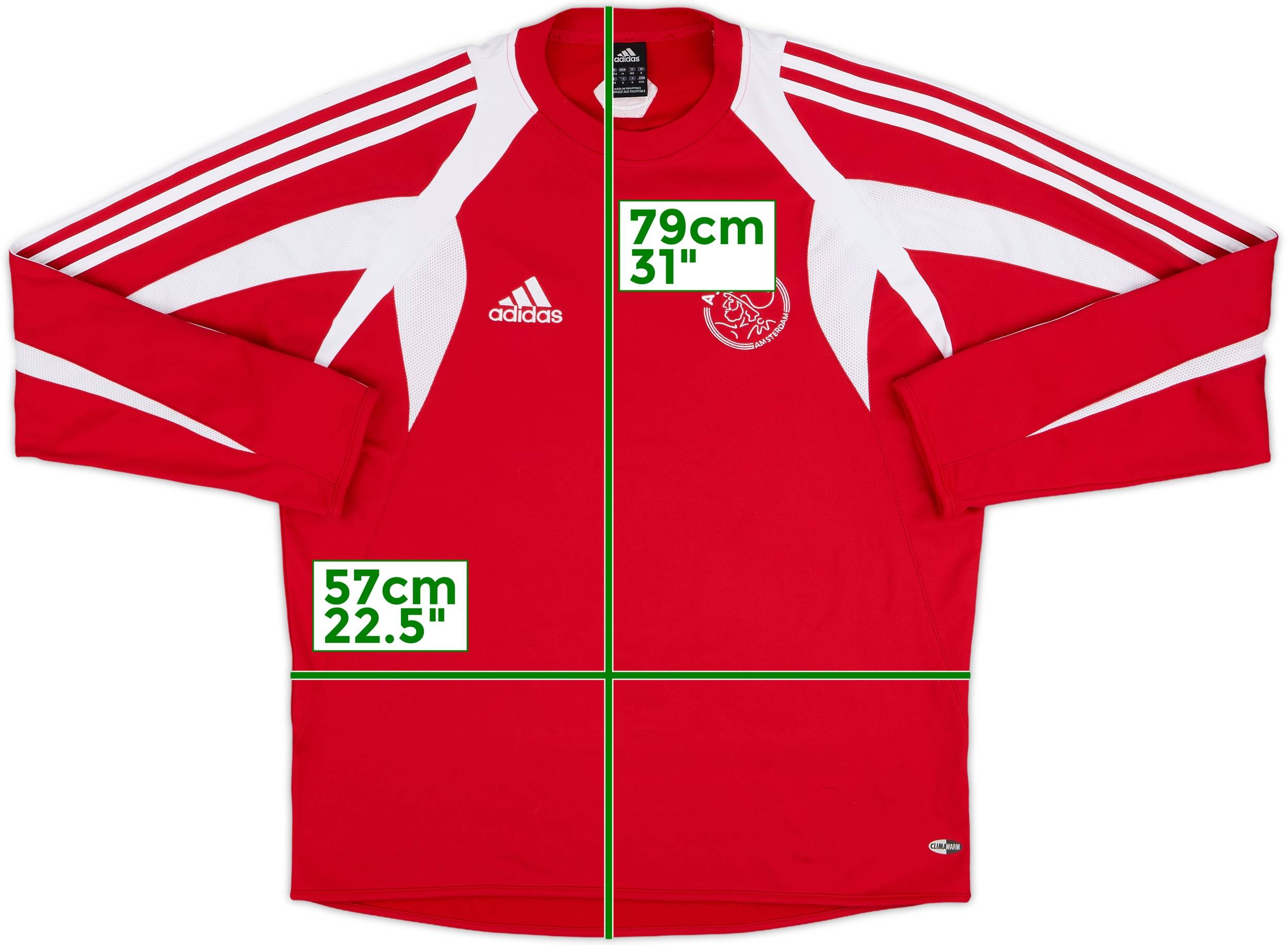 ウェア adidas Ajax Amsterdam 05/06 TrackJKT O 2005-06 Ajax adidas Sweat Top - 9/10 - (M)