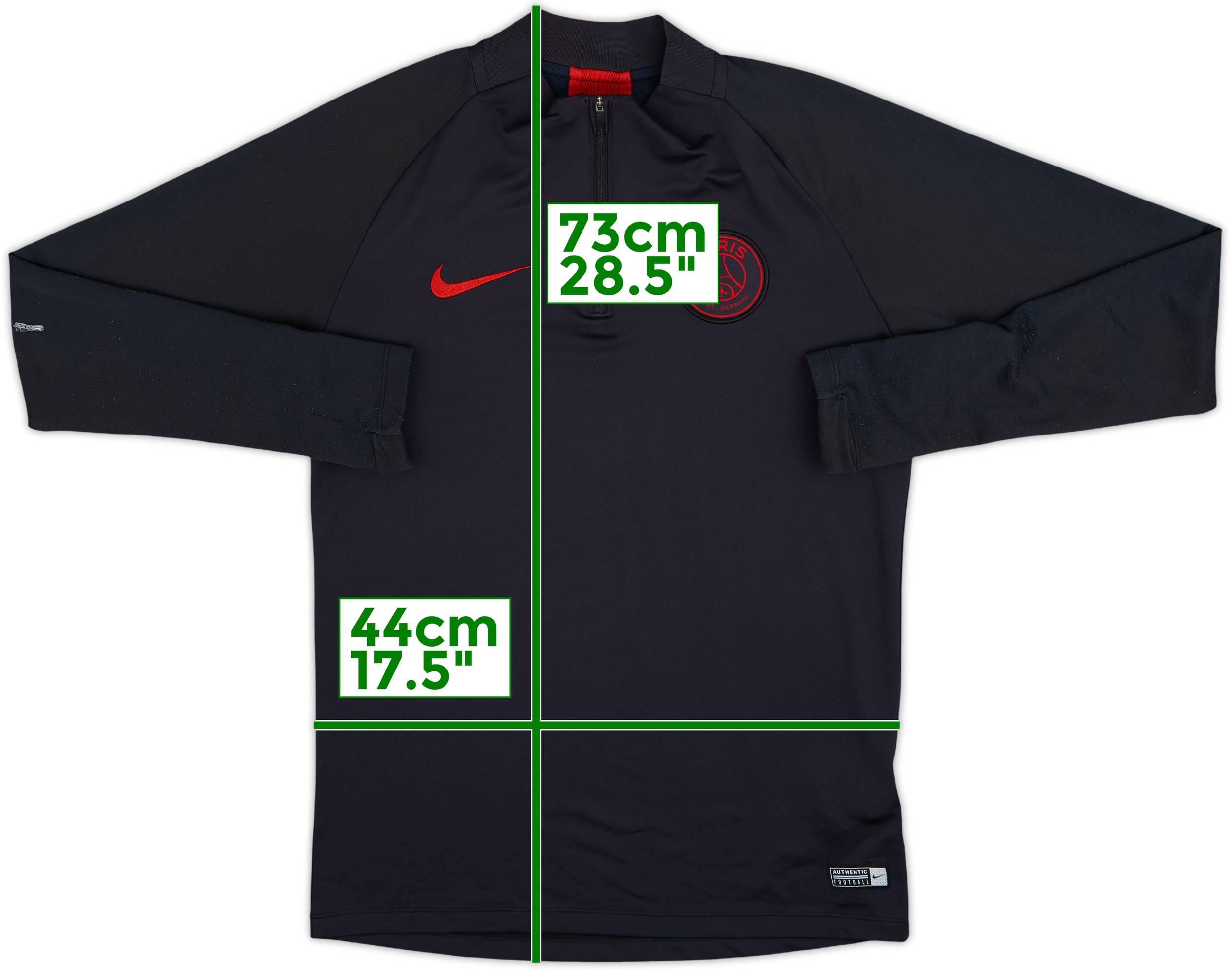 2019-20 Paris Saint-Germain Nike 1/4 Zip Drill Top - 8/10 - (S)
