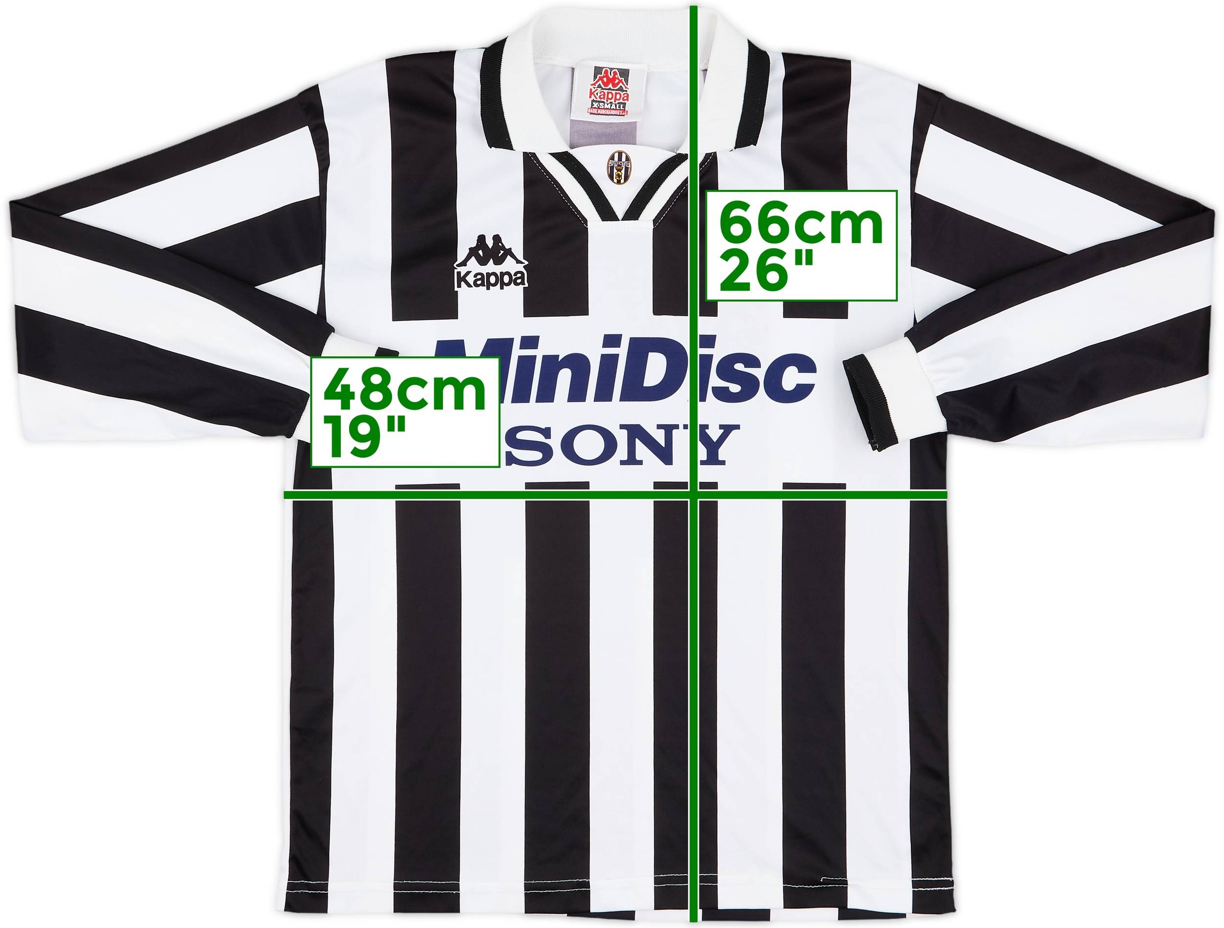 1995-96 Juventus Basic Home L/S Shirt - 7/10 - (XL.Boys)