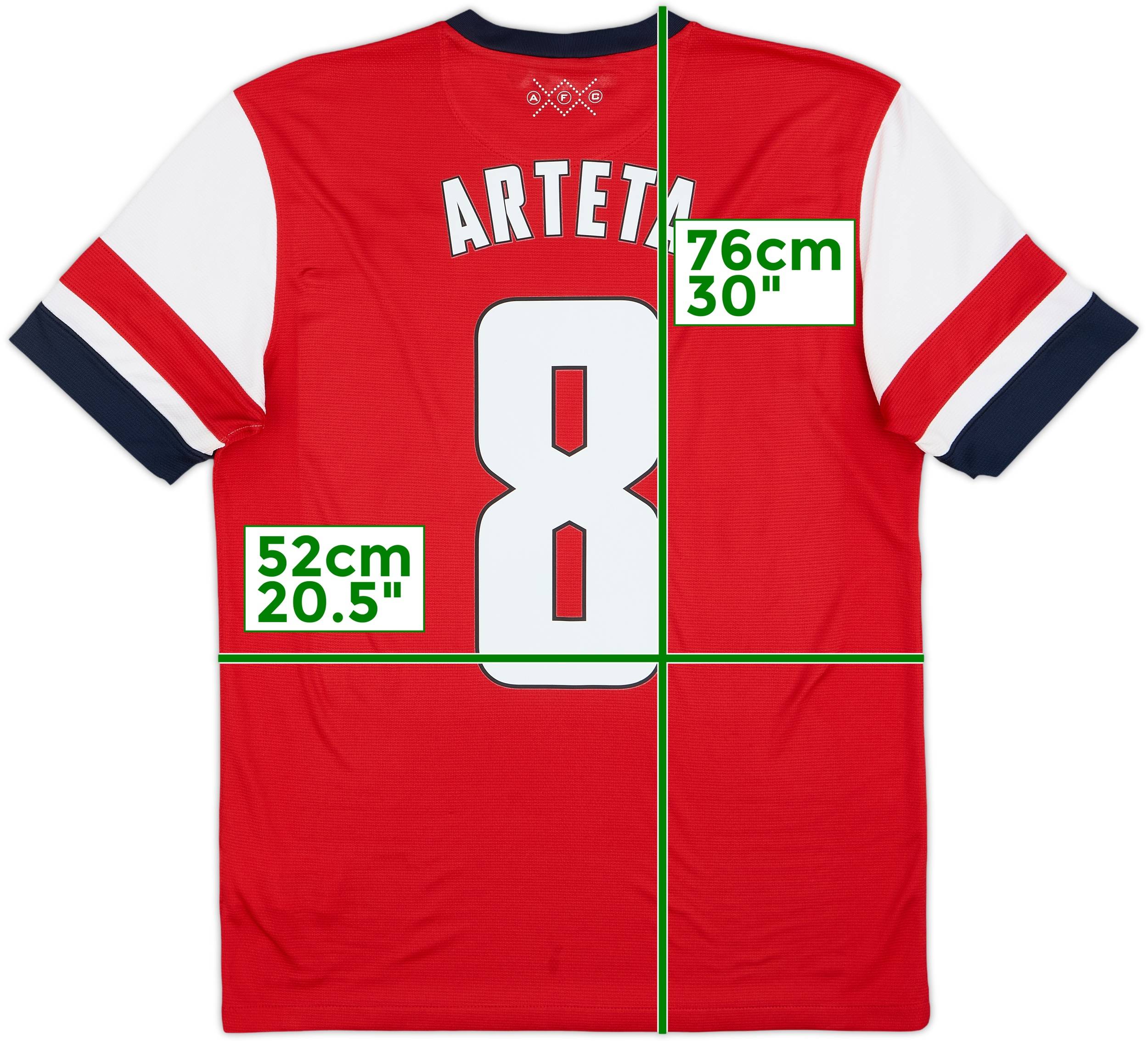 2012-14 Arsenal Home Shirt Arteta #8 - 6/10 - (M)