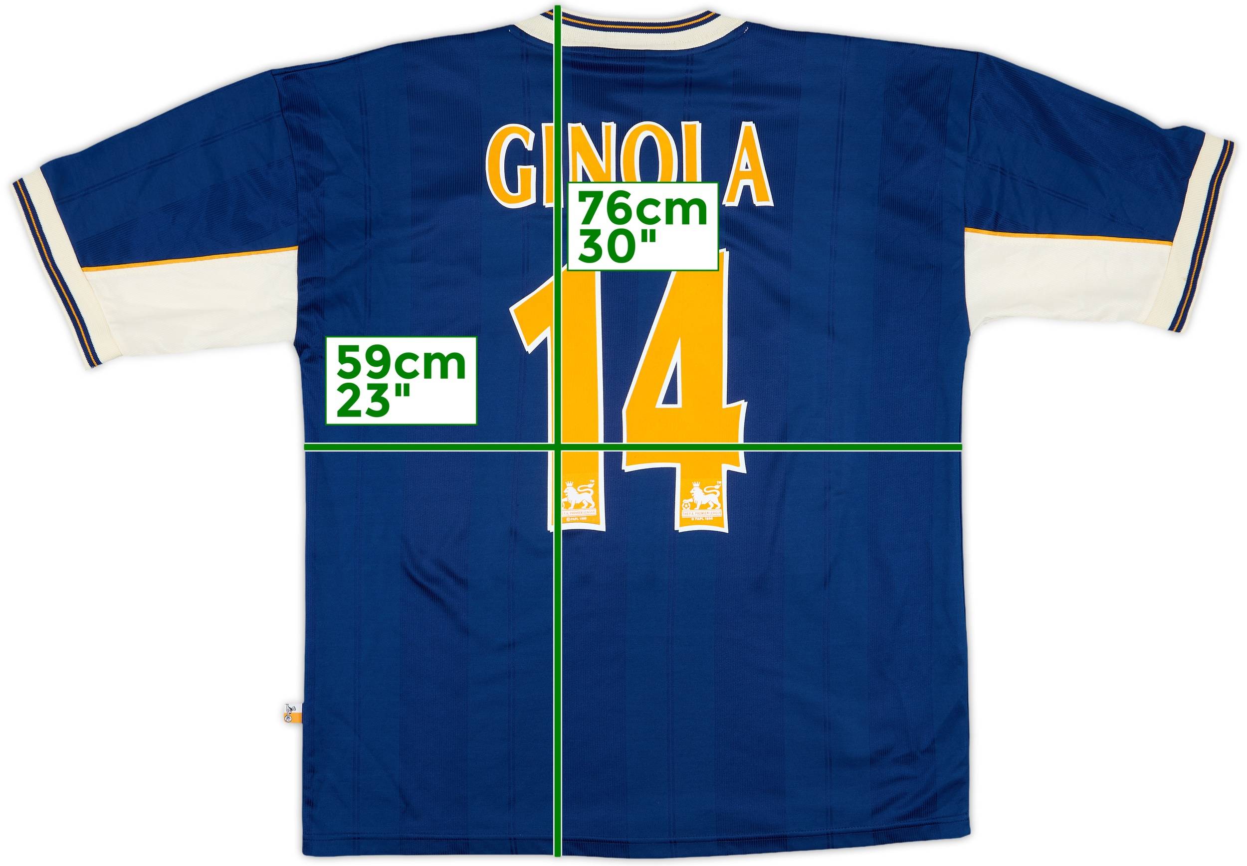 1997-98 Tottenham Away Shirt Ginola #14 - 9/10 - (L)