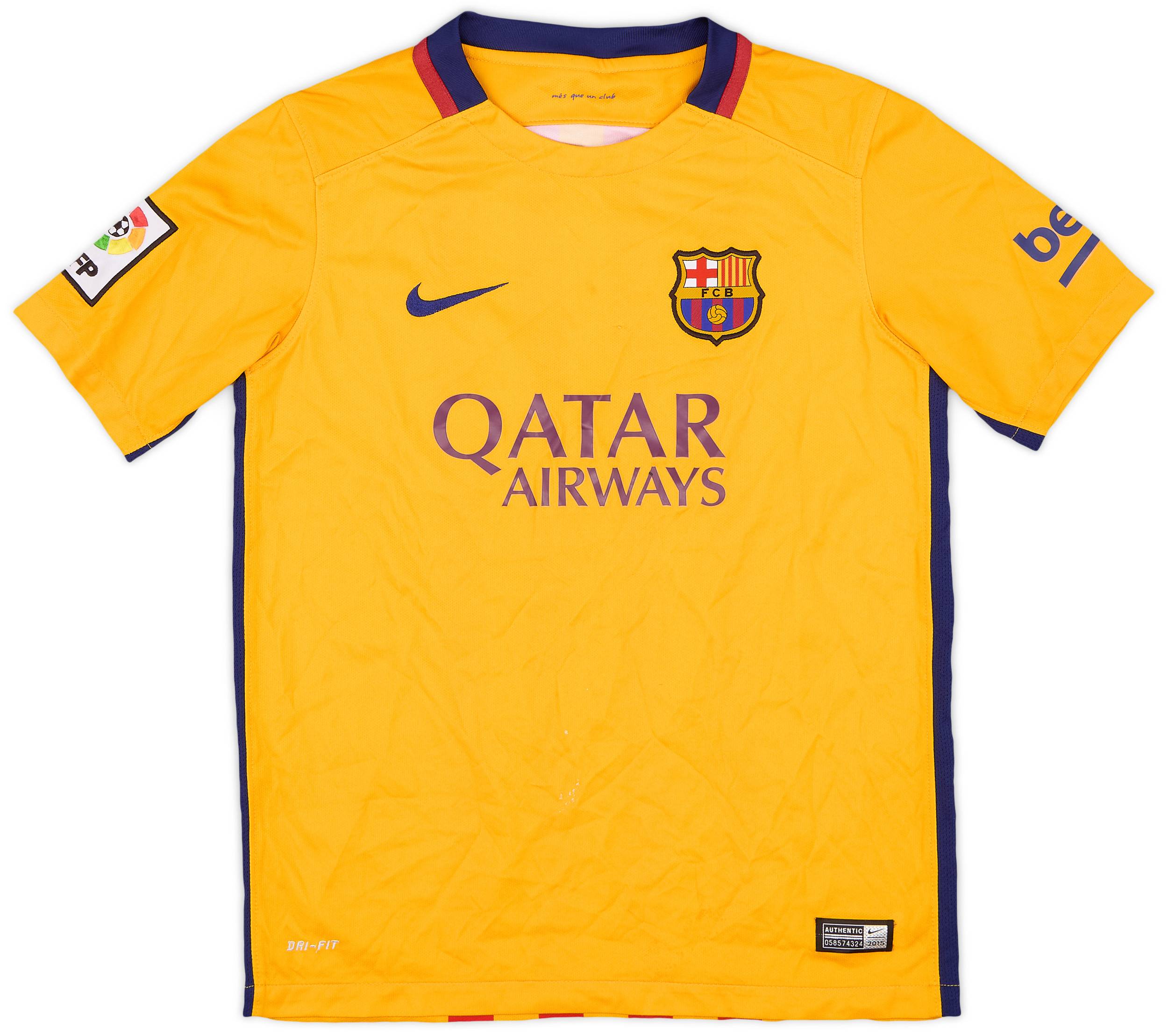 2015-16 Barcelona Away Shirt - 6/10 - (L.Boys)