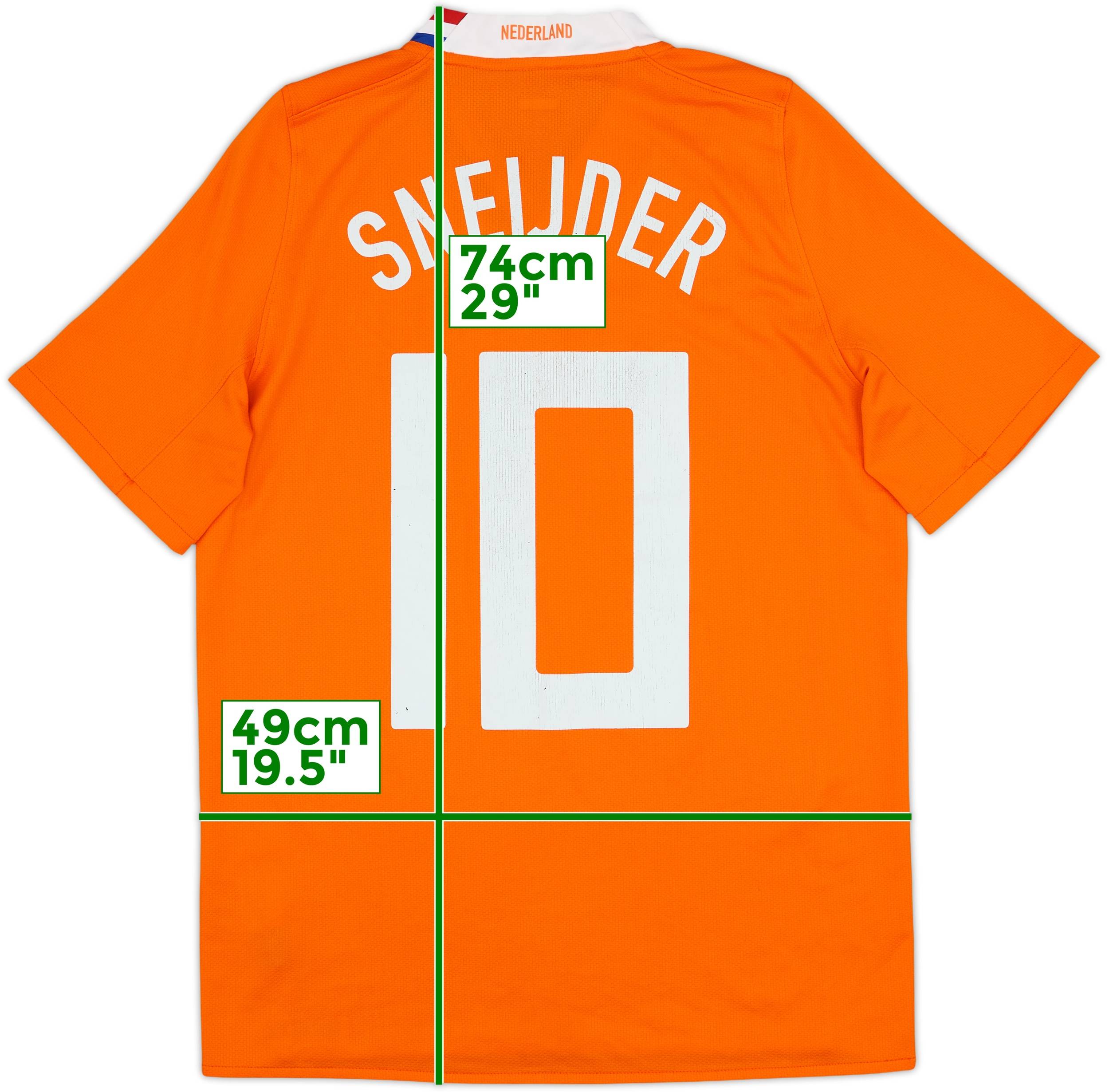 2008-10 Netherlands Home Shirt Sneijder #10 - 6/10 - (S)