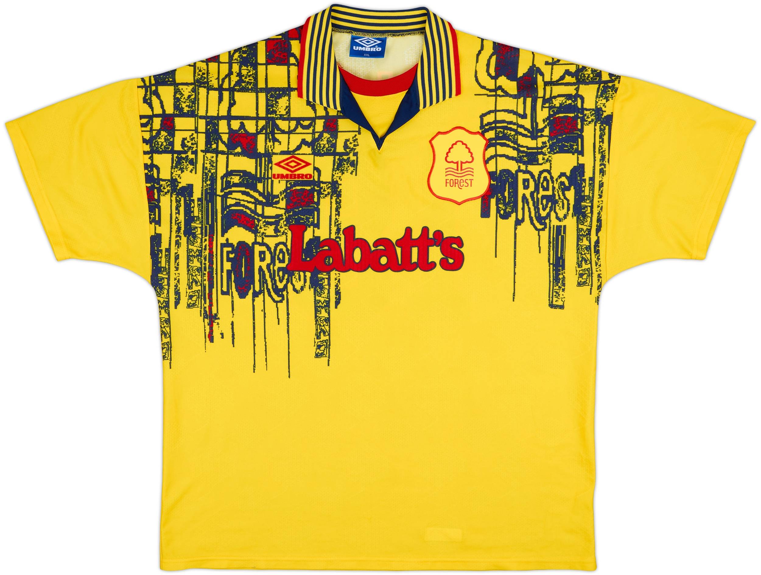 UMBRO Nottingham Forest HAALAND 18 1995年 1995-97 Nottingham Forest Away Shirt Haaland #18 - 9/10 - (XXL)
