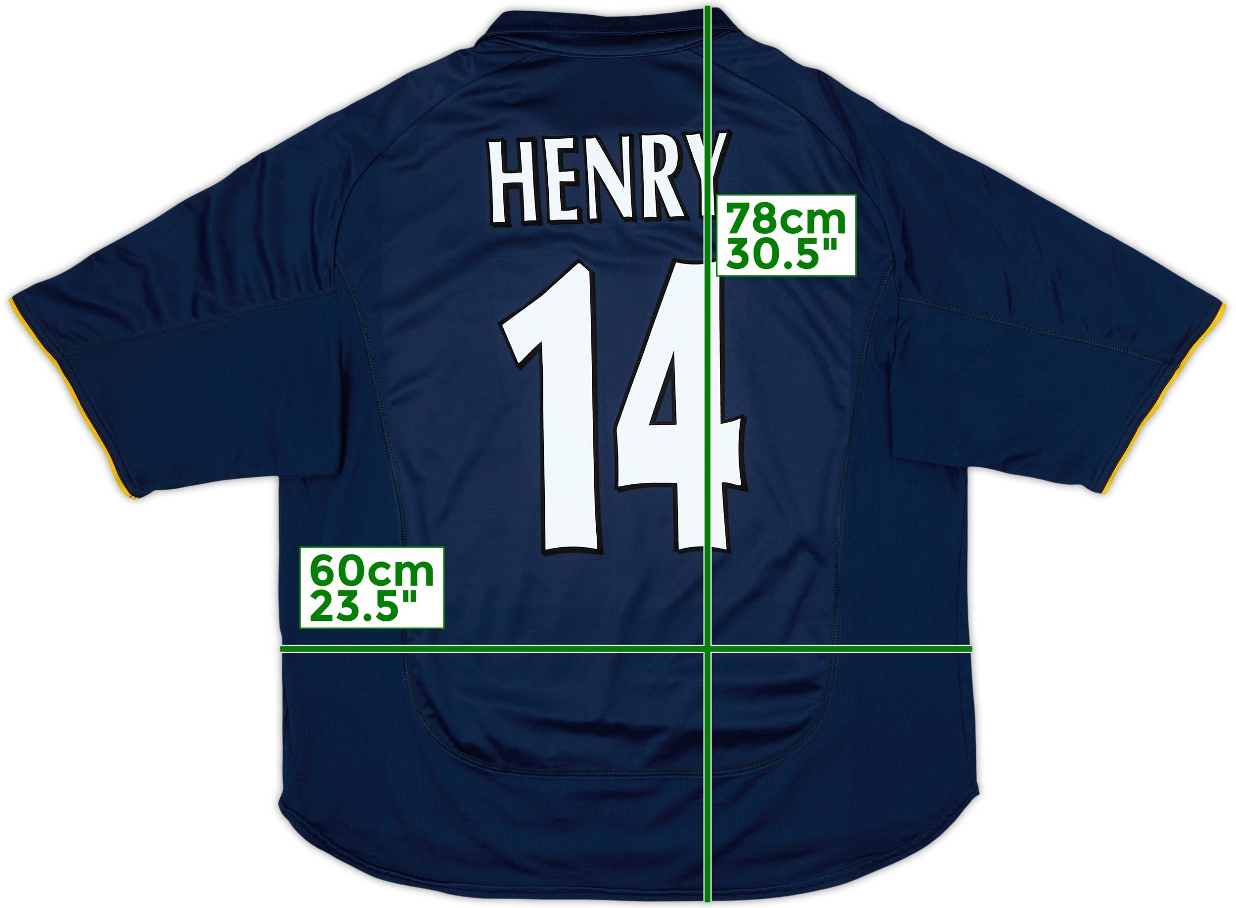 2000-02 Arsenal European Shirt Henry #14 - 8/10 - (XL)