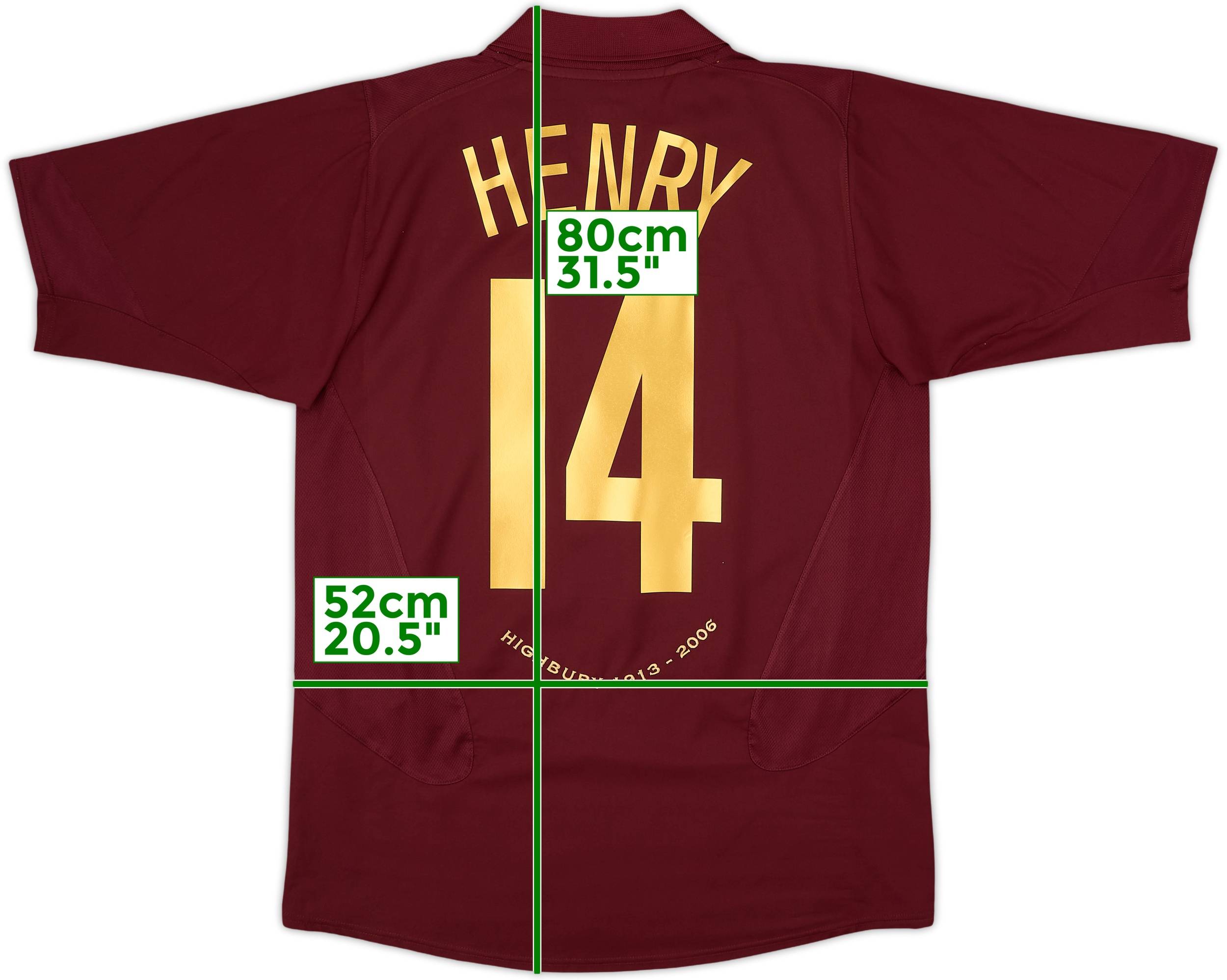 2005-06 Arsenal Home Shirt Henry #14 - 8/10 - (M)