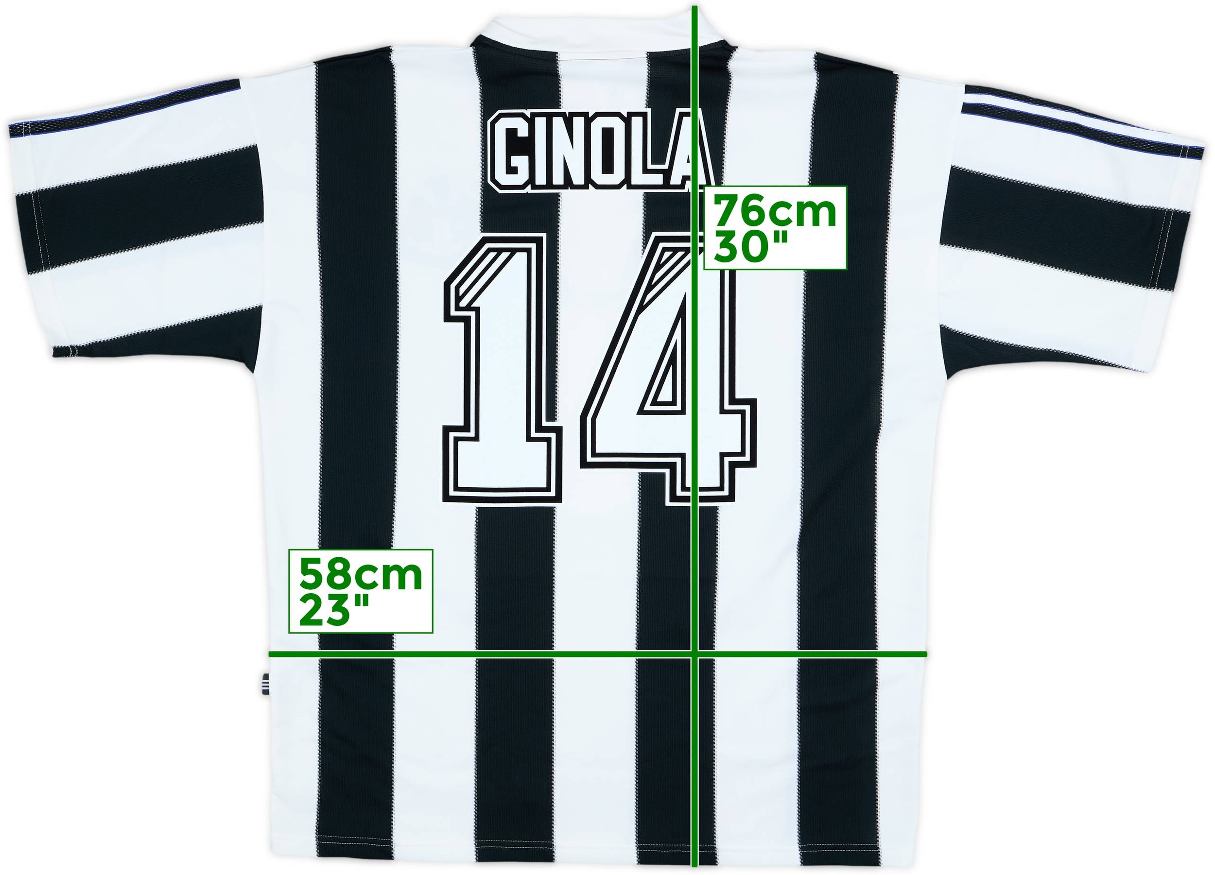 1995-97 Newcastle Home Shirt Ginola #14 - 10/10 - (XL)