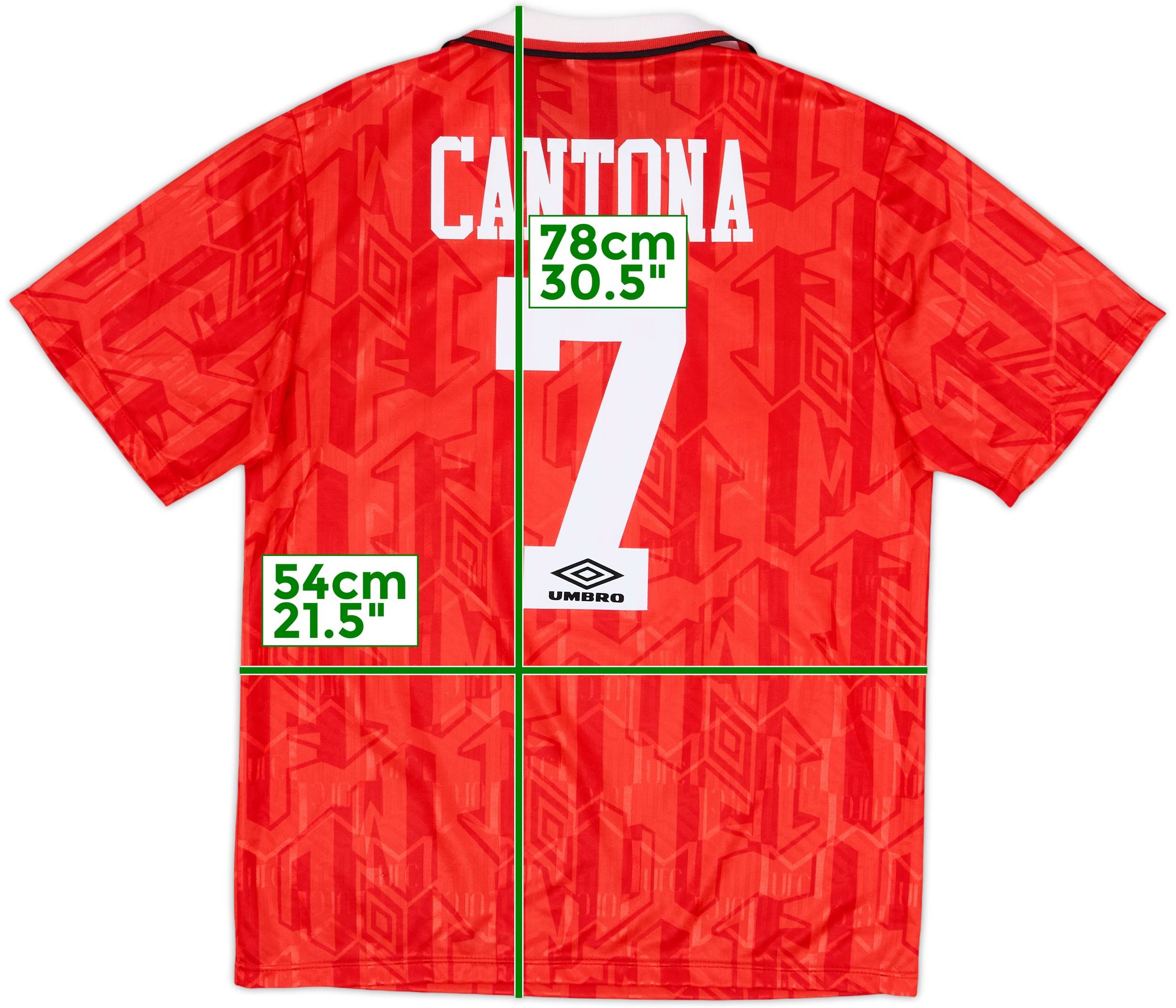 1992-94 Manchester United Home Shirt Cantona #7 - 8/10 - (M)