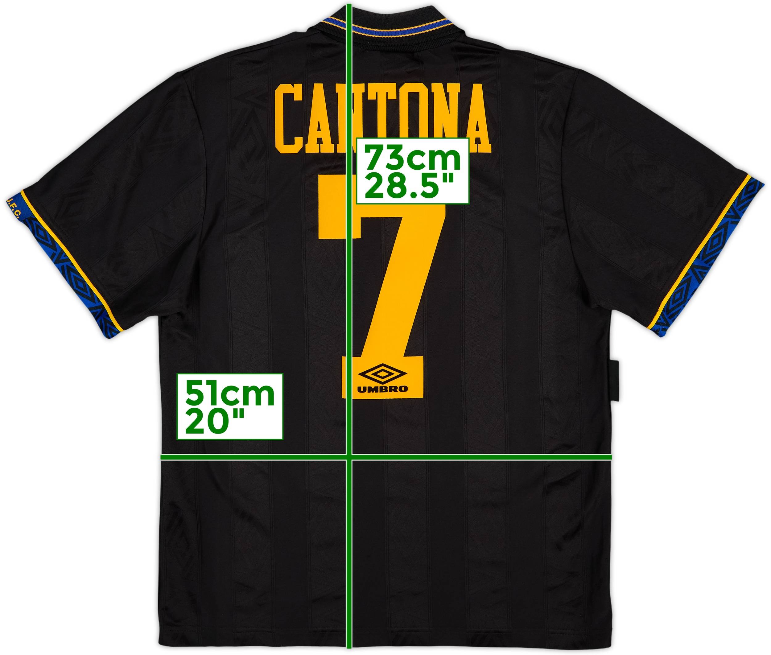 【93/95 Awayモデル】E・カントナ ＃７ マンチェスターユナイテッド 1993-95 Manchester United Away Shirt Cantona #7 - 8/10 - (M)