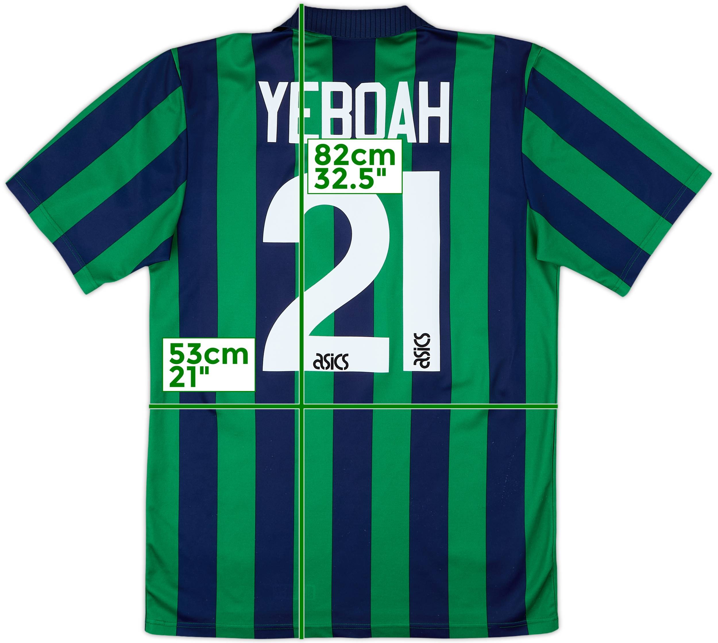 1995-96 Leeds United Third Shirt Yeboah #21 - 8/10 - (M)