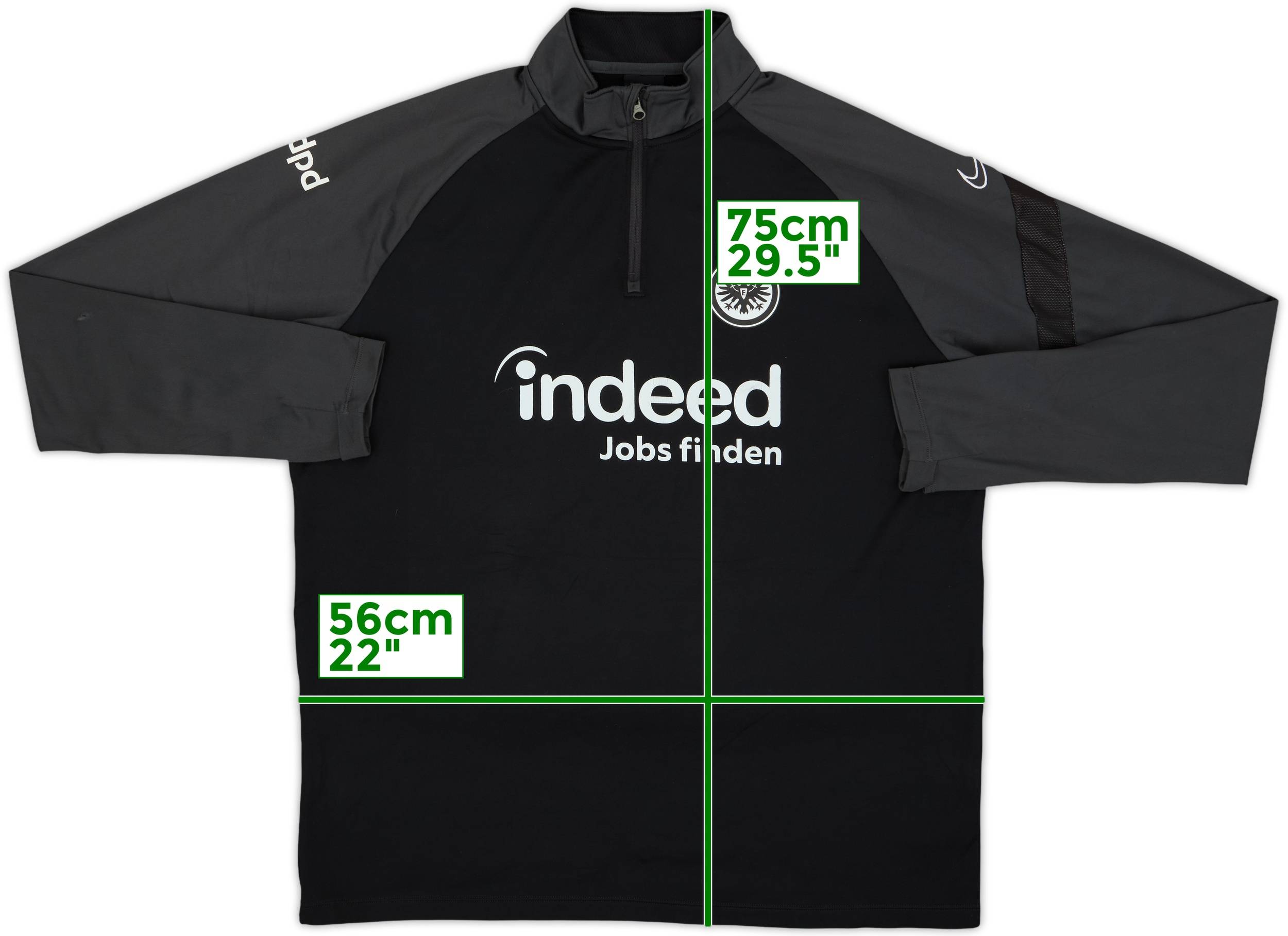 2021-22 Eintracht Frankfurt Nike 1/4 Zip Training Top - 8/10 - (XL)
