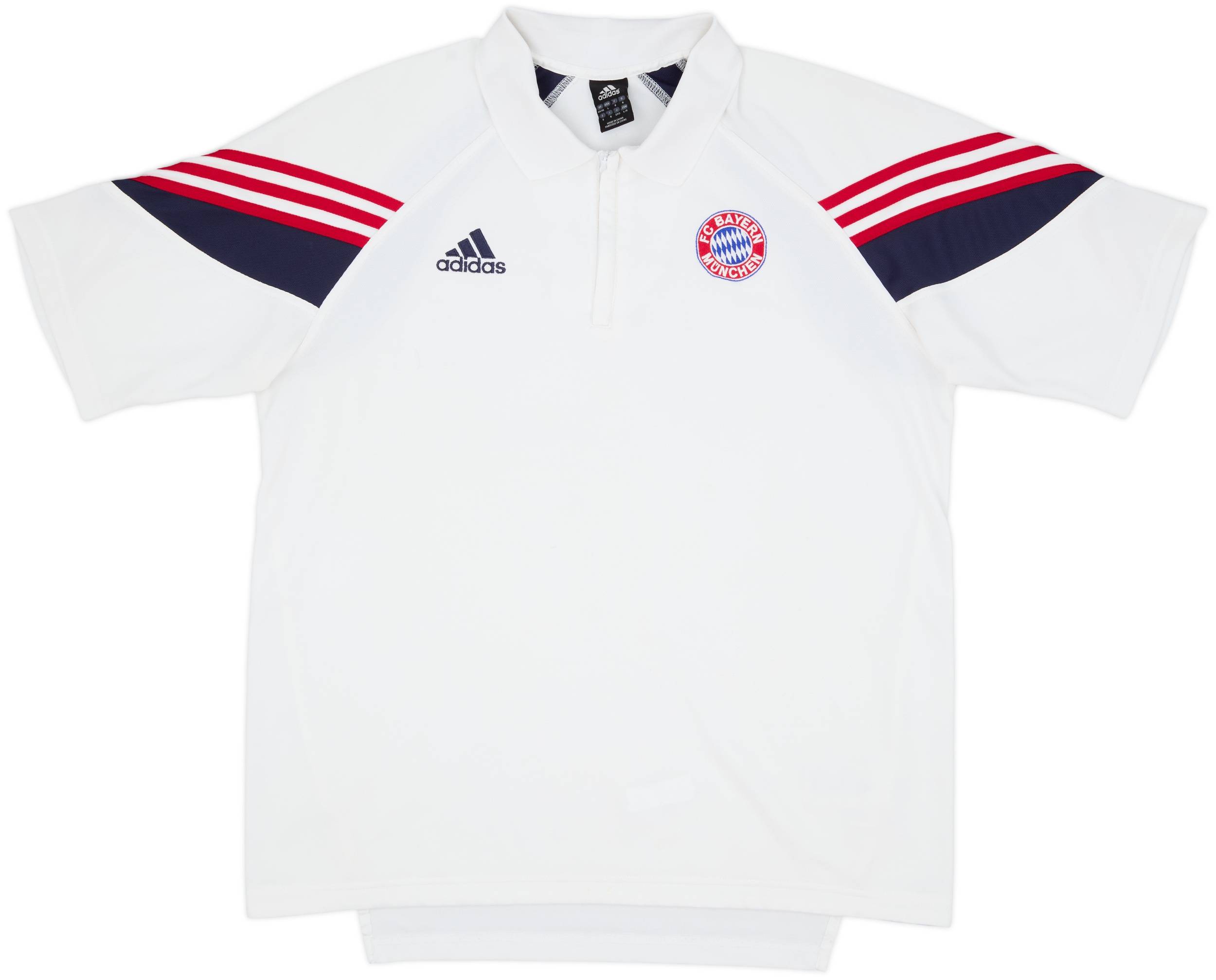 2003-04 Bayern Munich adidas 1/4 Zip Polo Shirt - 7/10 - (L/XL)