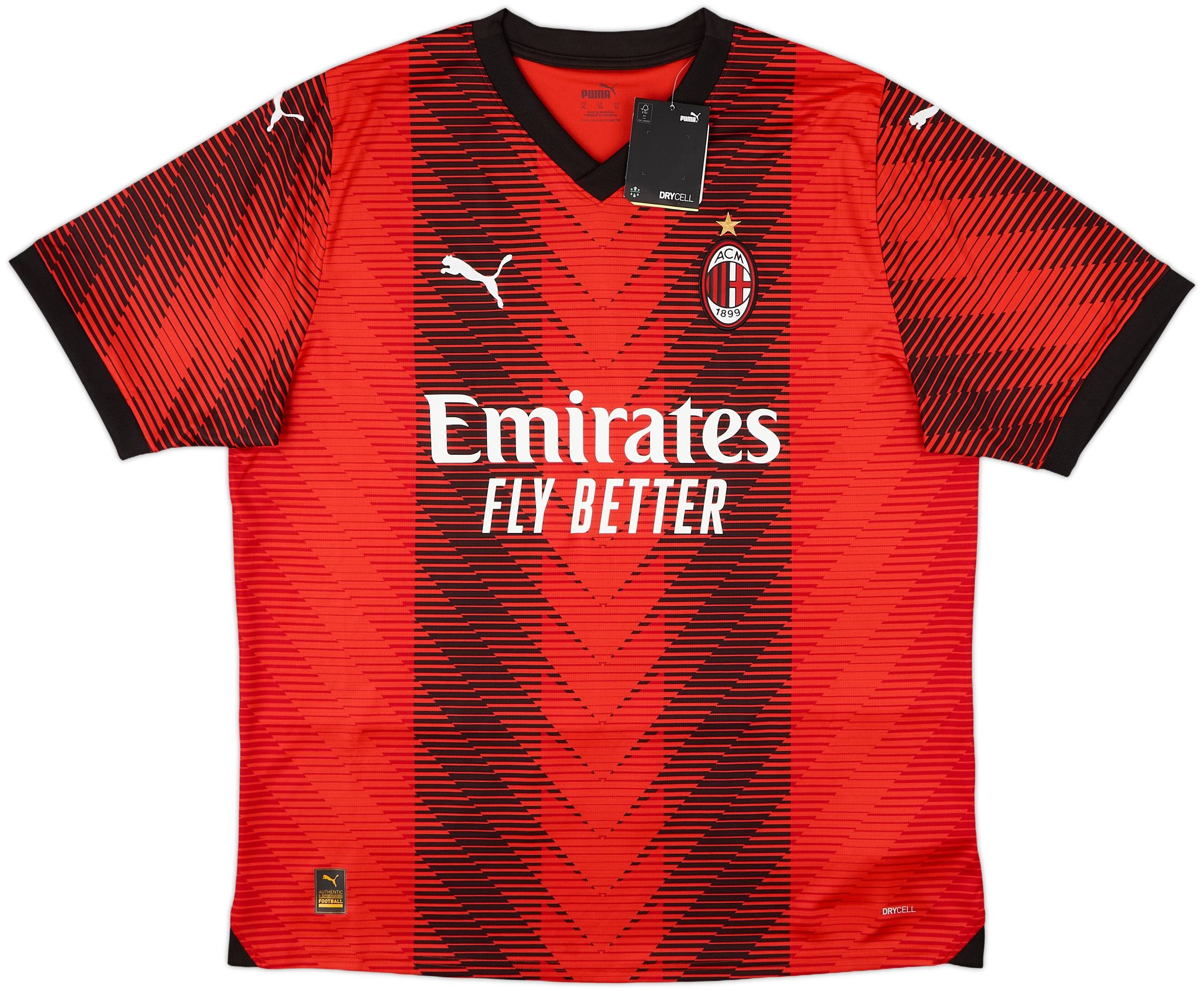 パルマA.C. サッカーシャツ XL 2023-24 AC Milan Home Shirt (XL)