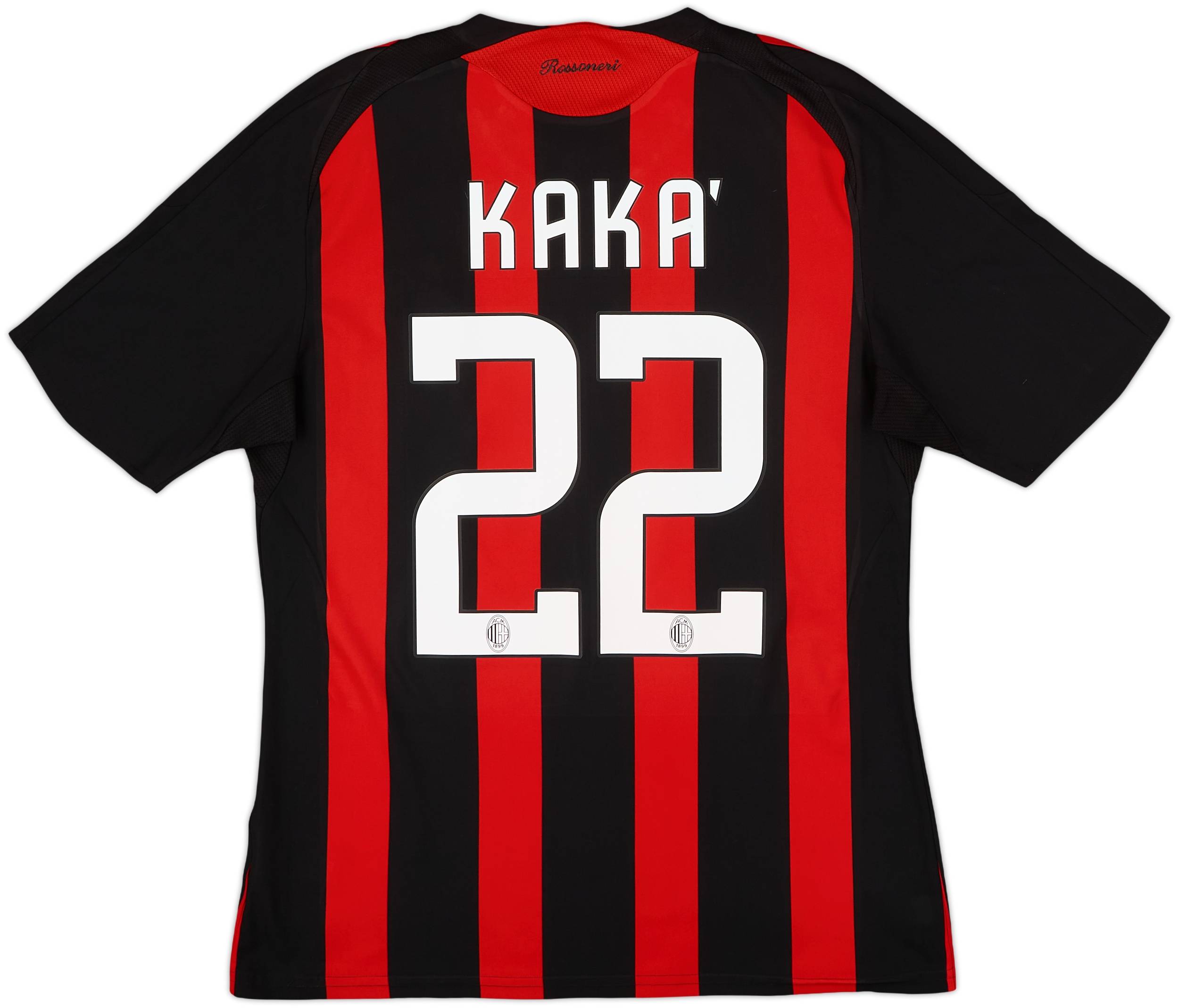 2008-09 AC Milan Home Shirt Kaka #22 - 6/10 - (M)