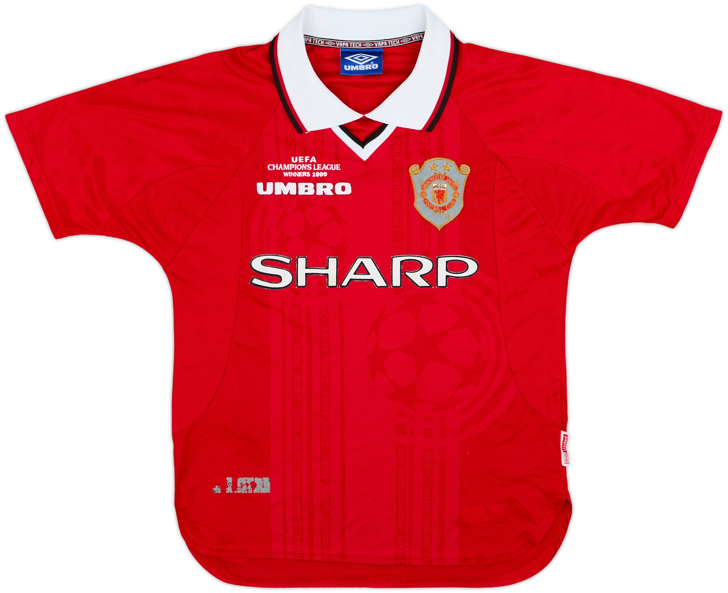 1999-00 Manchester United 'CL Winners' Shirt Beckham #7 - 8/10 - (Y)