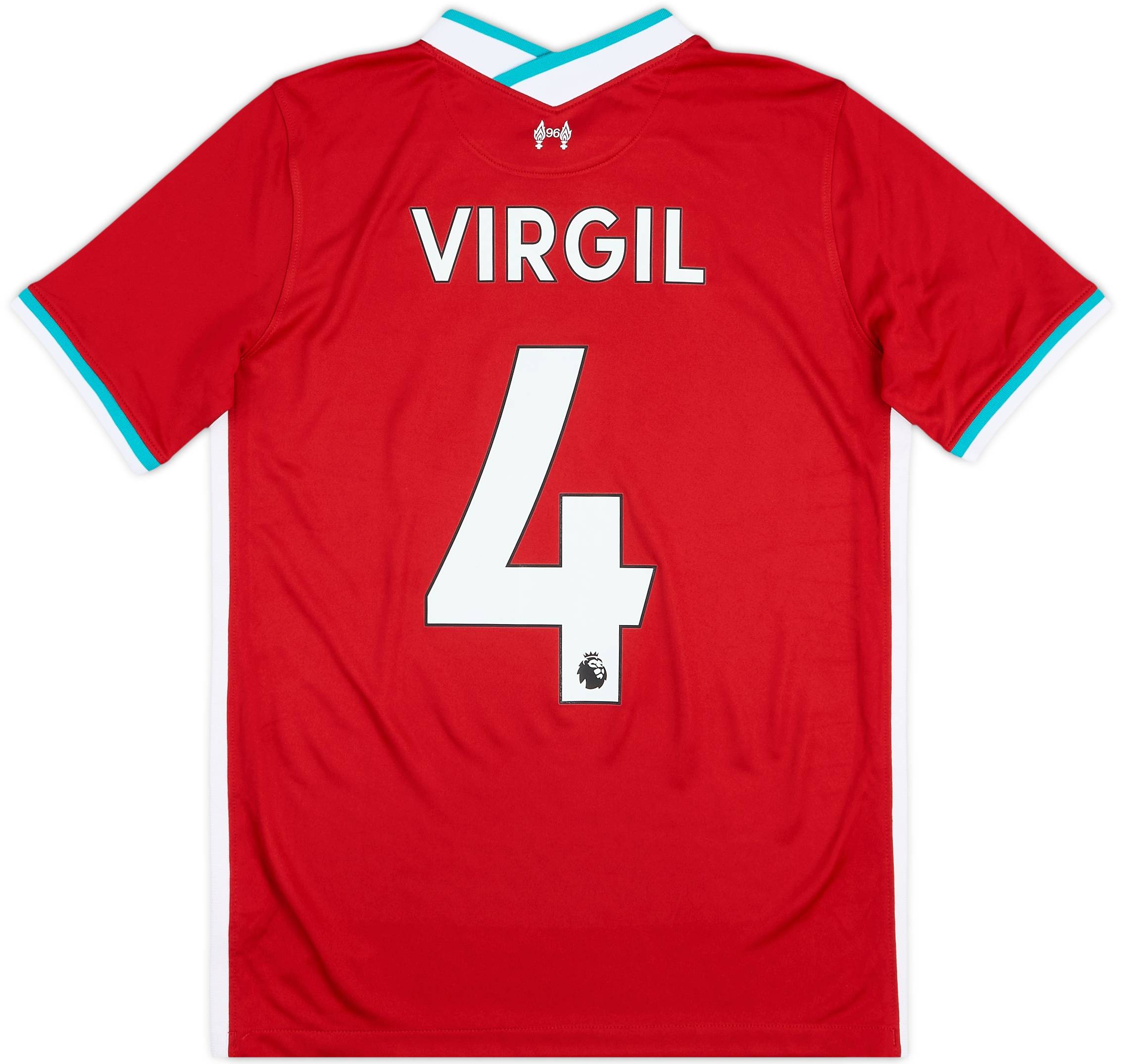 2020-21 Liverpool Home Shirt Virgil #4 - 8/10 - (XL.Boys)