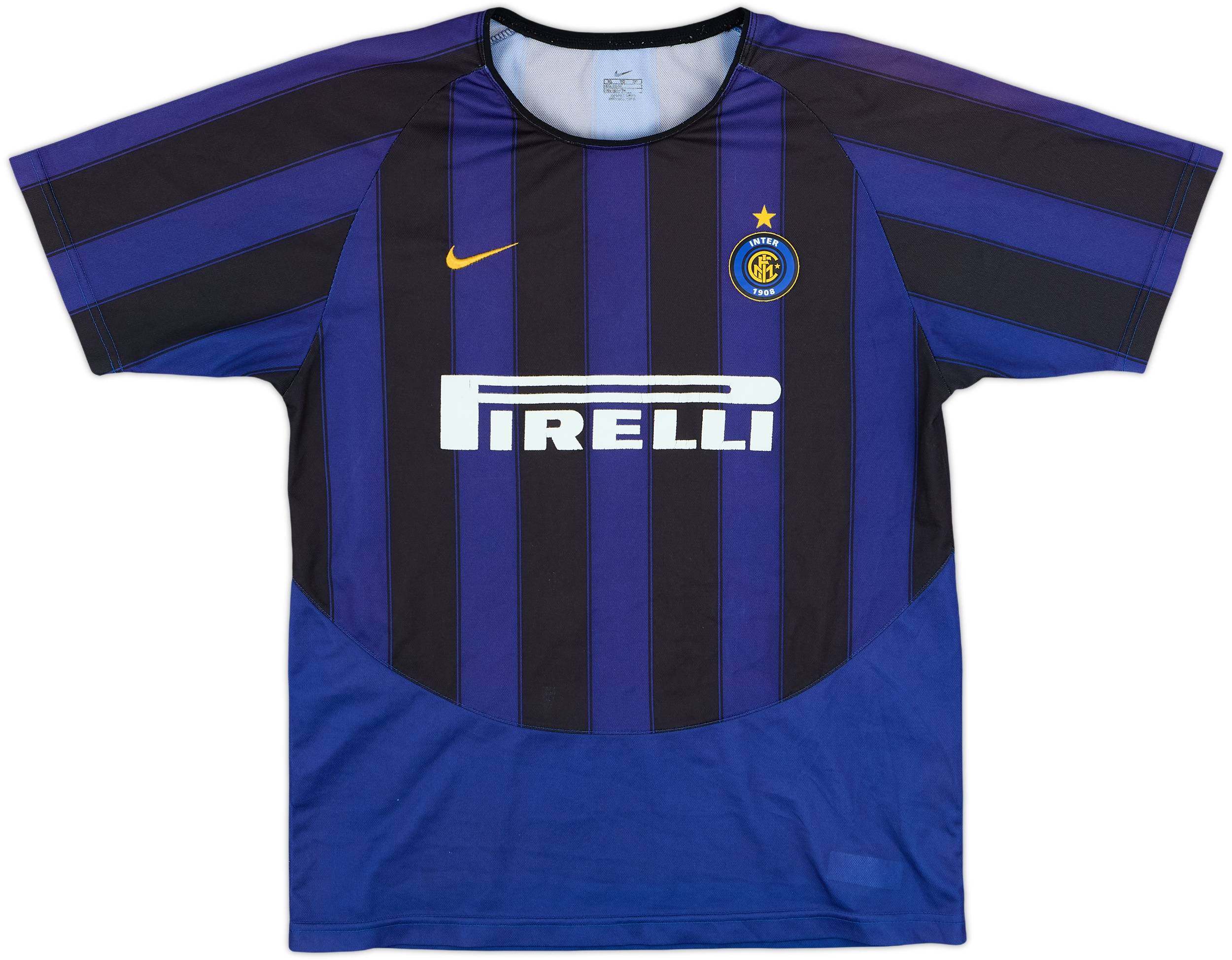 2003-04 Inter Milan Basic Home Shirt J.Zanetti #4 - 6/10 - (XL.Boys)