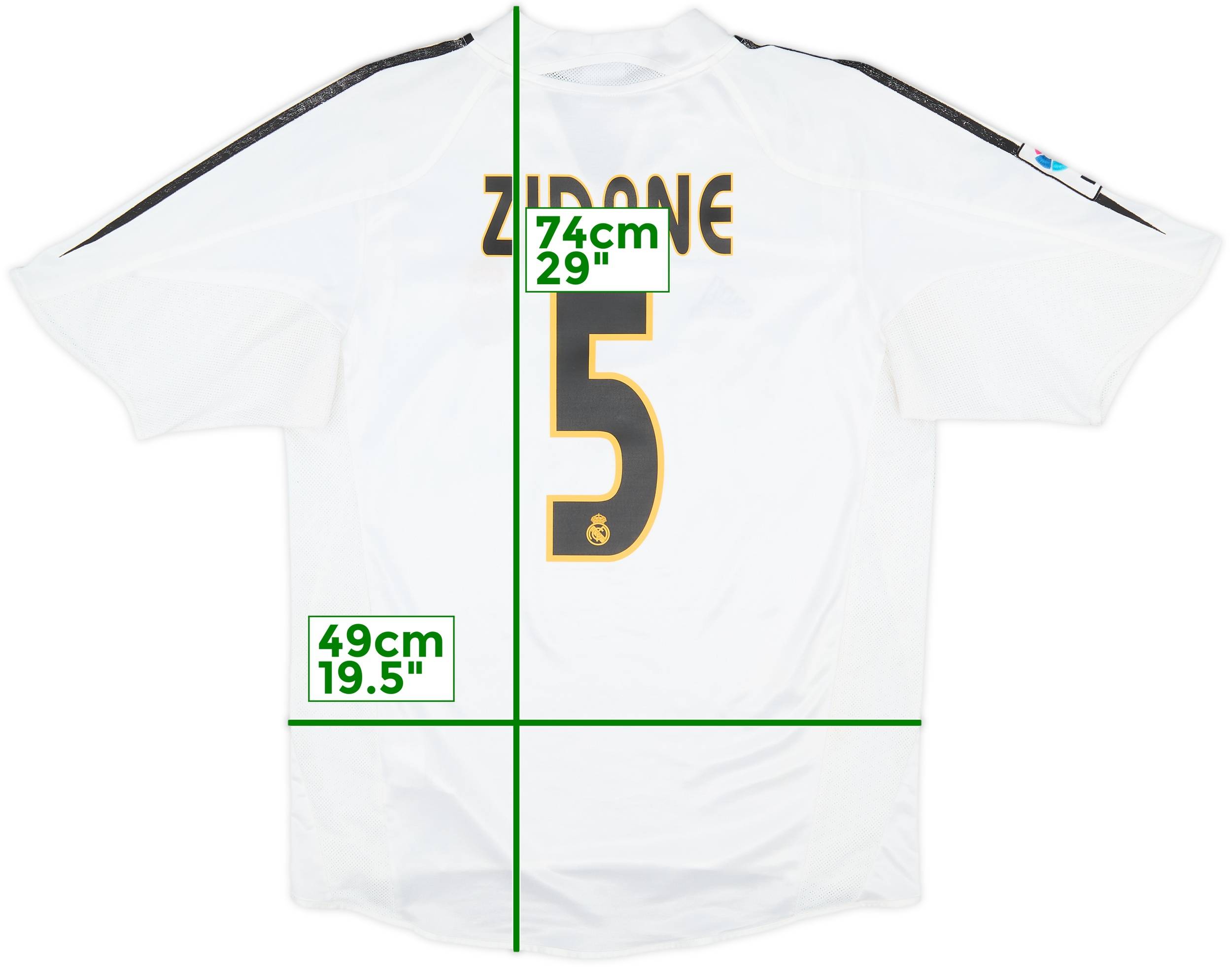 2004-05 Real Madrid Home Shirt Zidane #5 - 6/10 - (M)