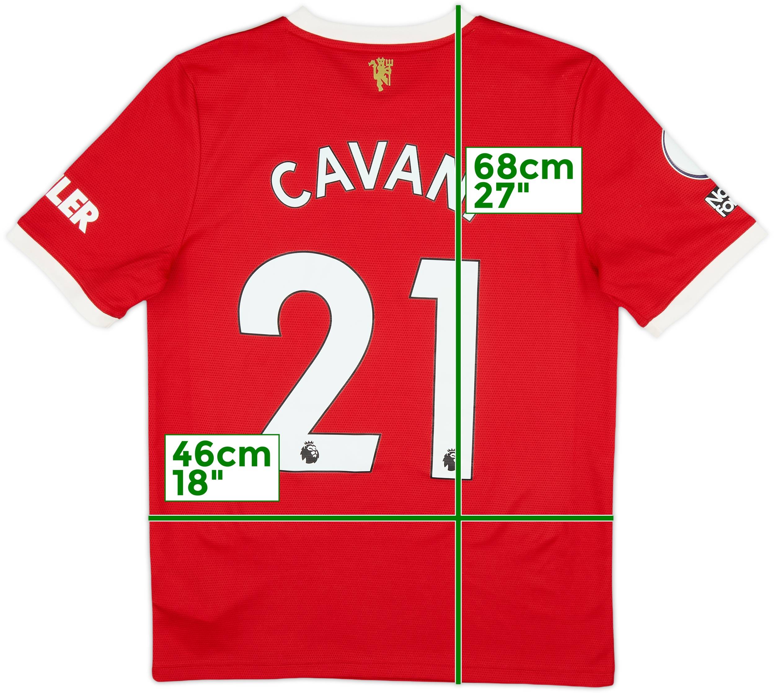 2021-22 Manchester United Home Shirt Cavani #21 (XL.Boys)