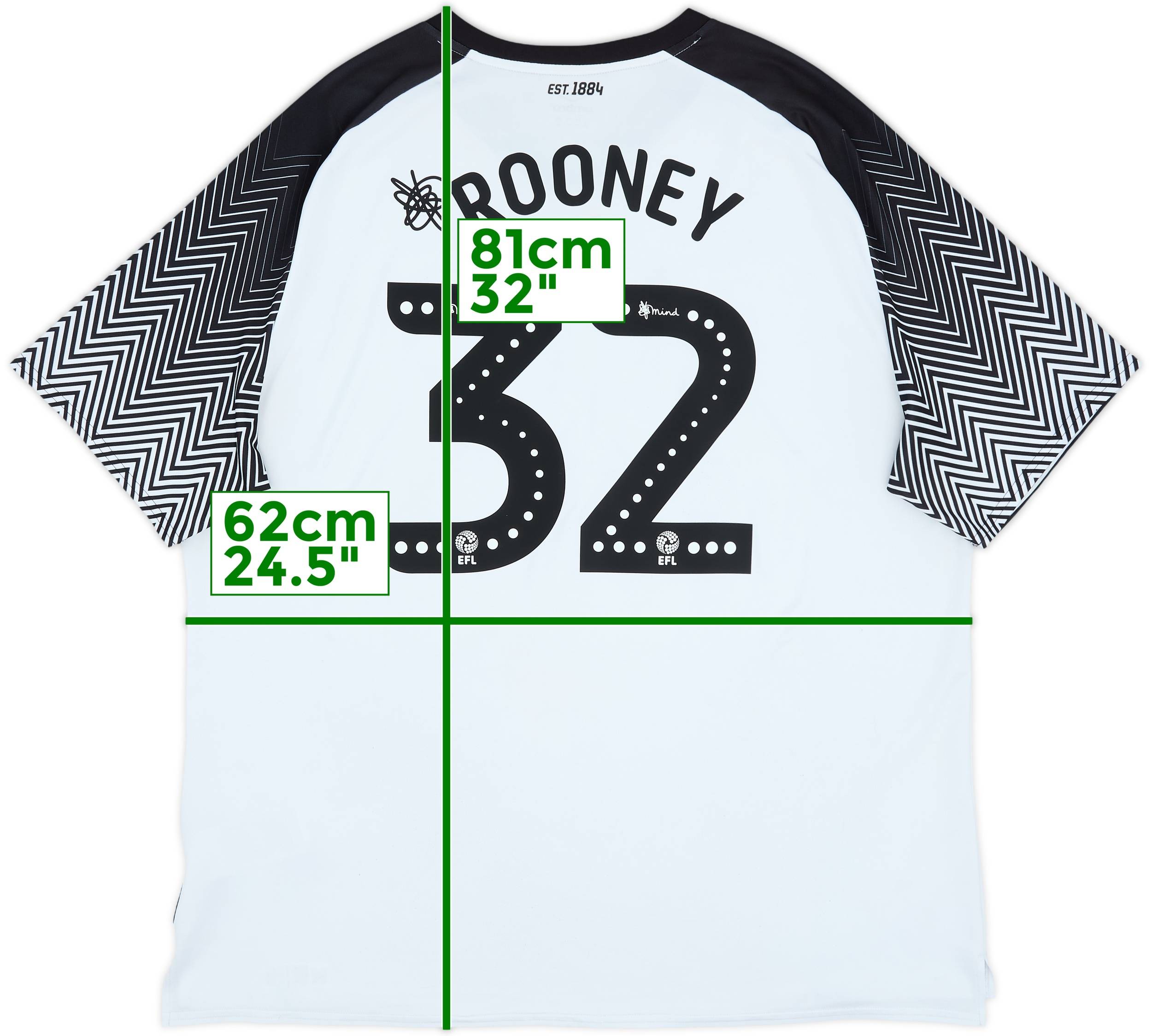 ウェア UMBRO DERBY COUNTY Rooney 2019-20 Derby County Home Shirt Rooney #32 - 6/10 - (3XL)