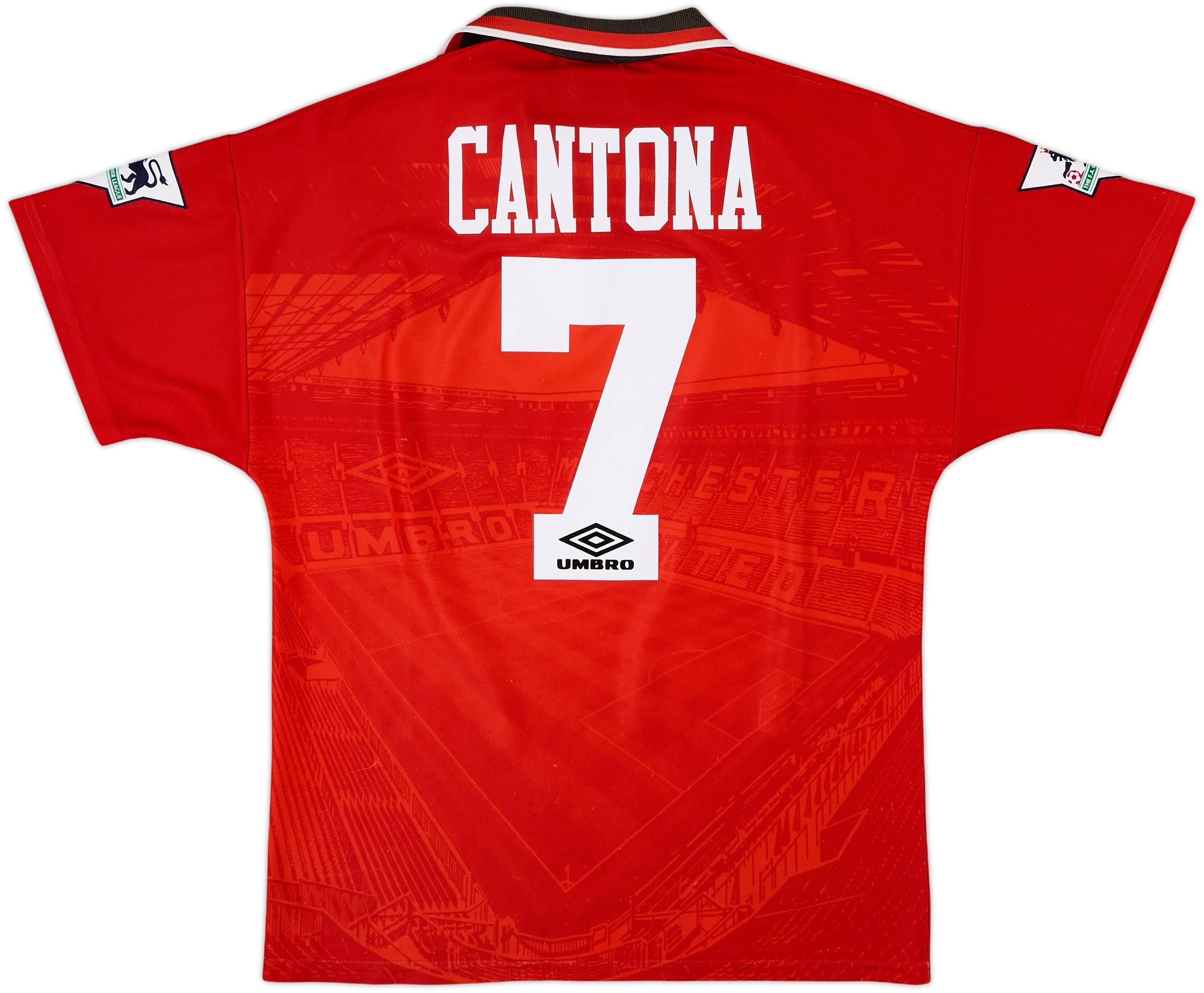 94-96 マンチェスターユナイテッド　ユニフォーム カントナ 7 1994-96 Manchester United Home Shirt Cantona #7 - 5/10 - (M)