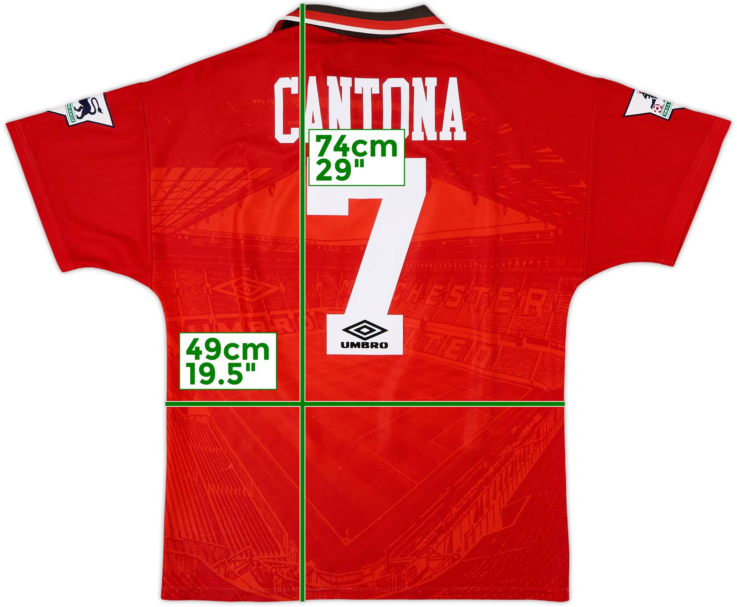1994-96 Manchester United Home Shirt Cantona #7 - 5/10 - (M)