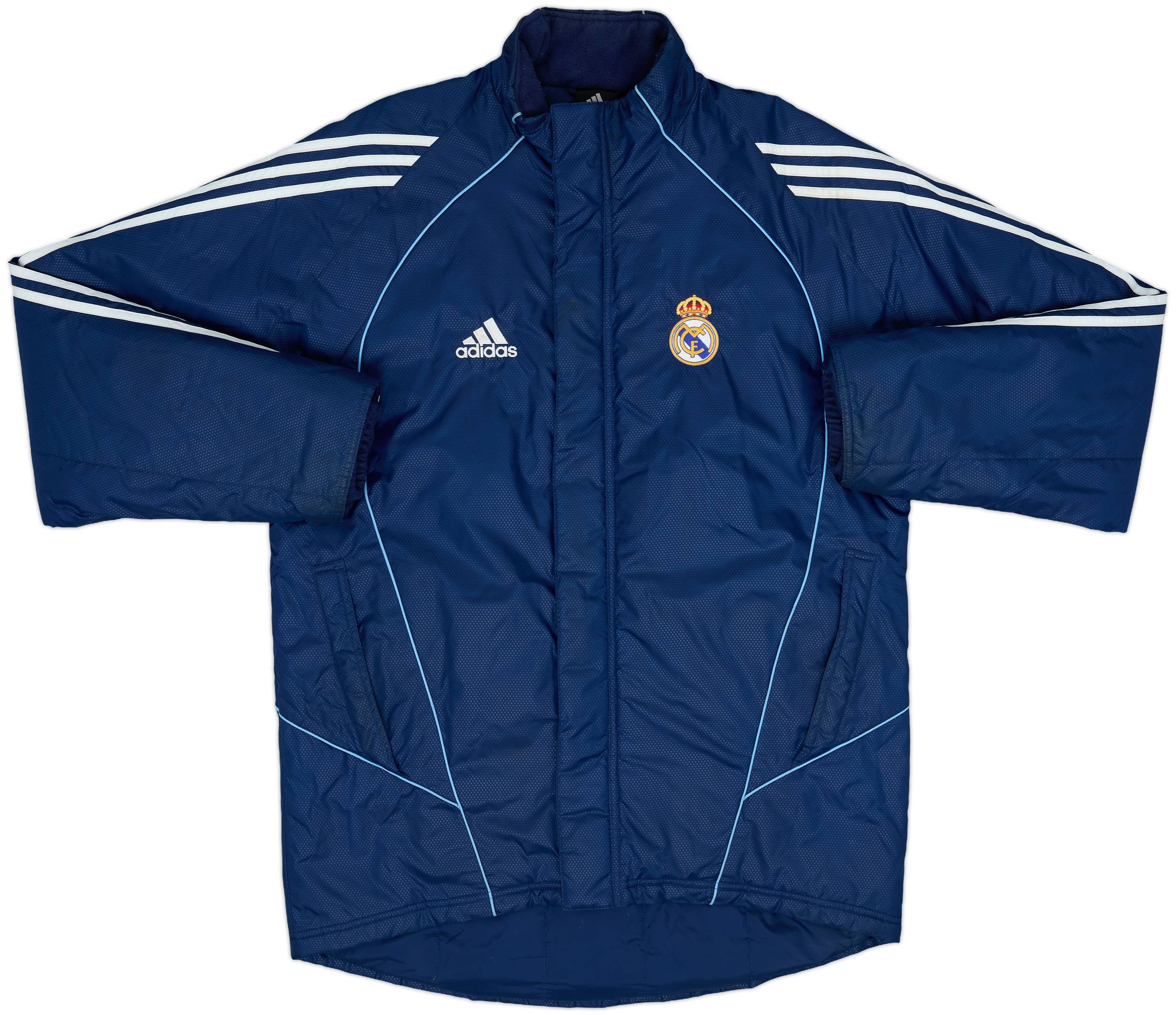 2005-06 Real Madrid adidas Padded Bench Coat - 8/10 - (M)
