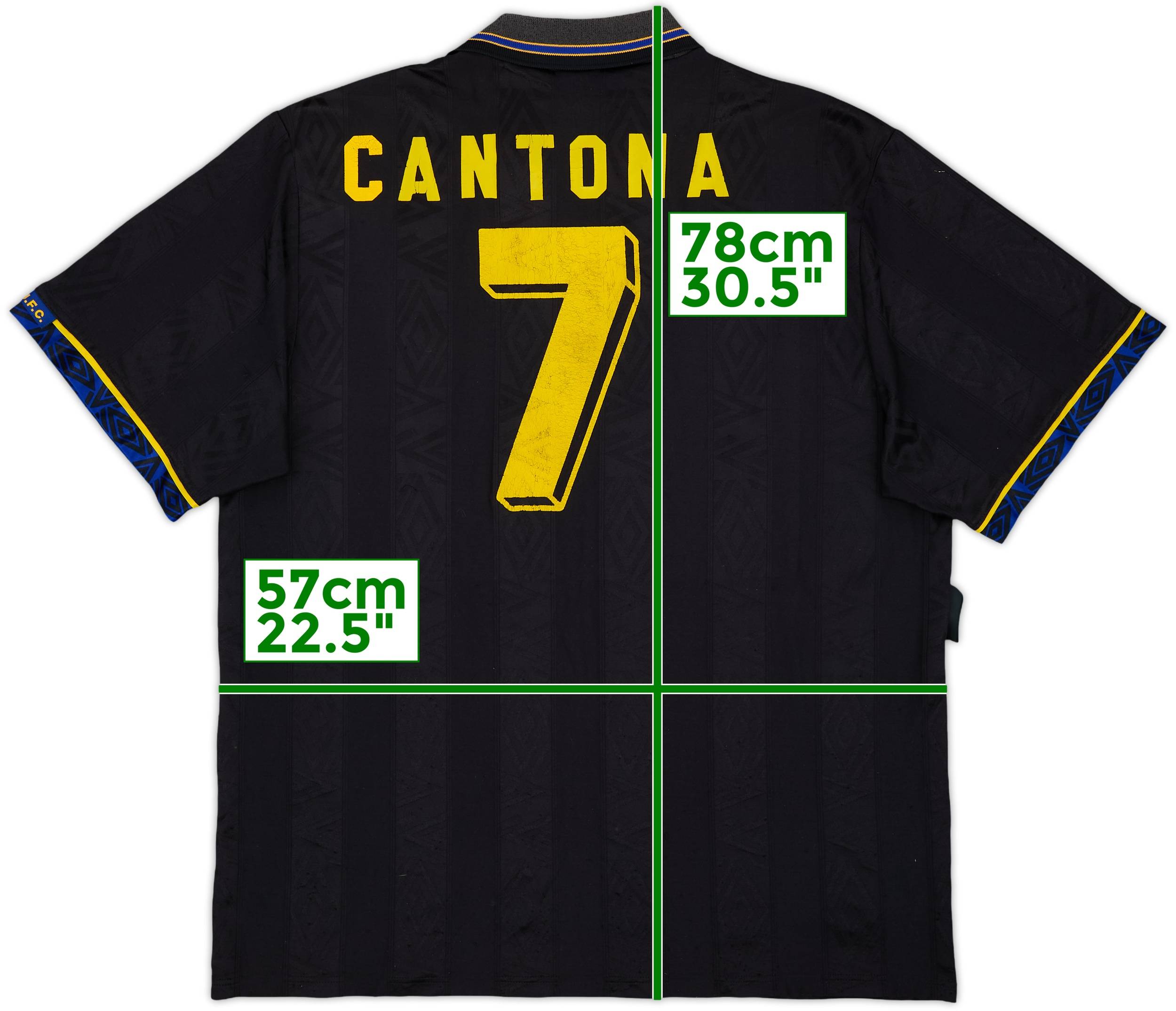 1993-95 Manchester United Away Shirt Cantona #7 - 6/10 - (XL)