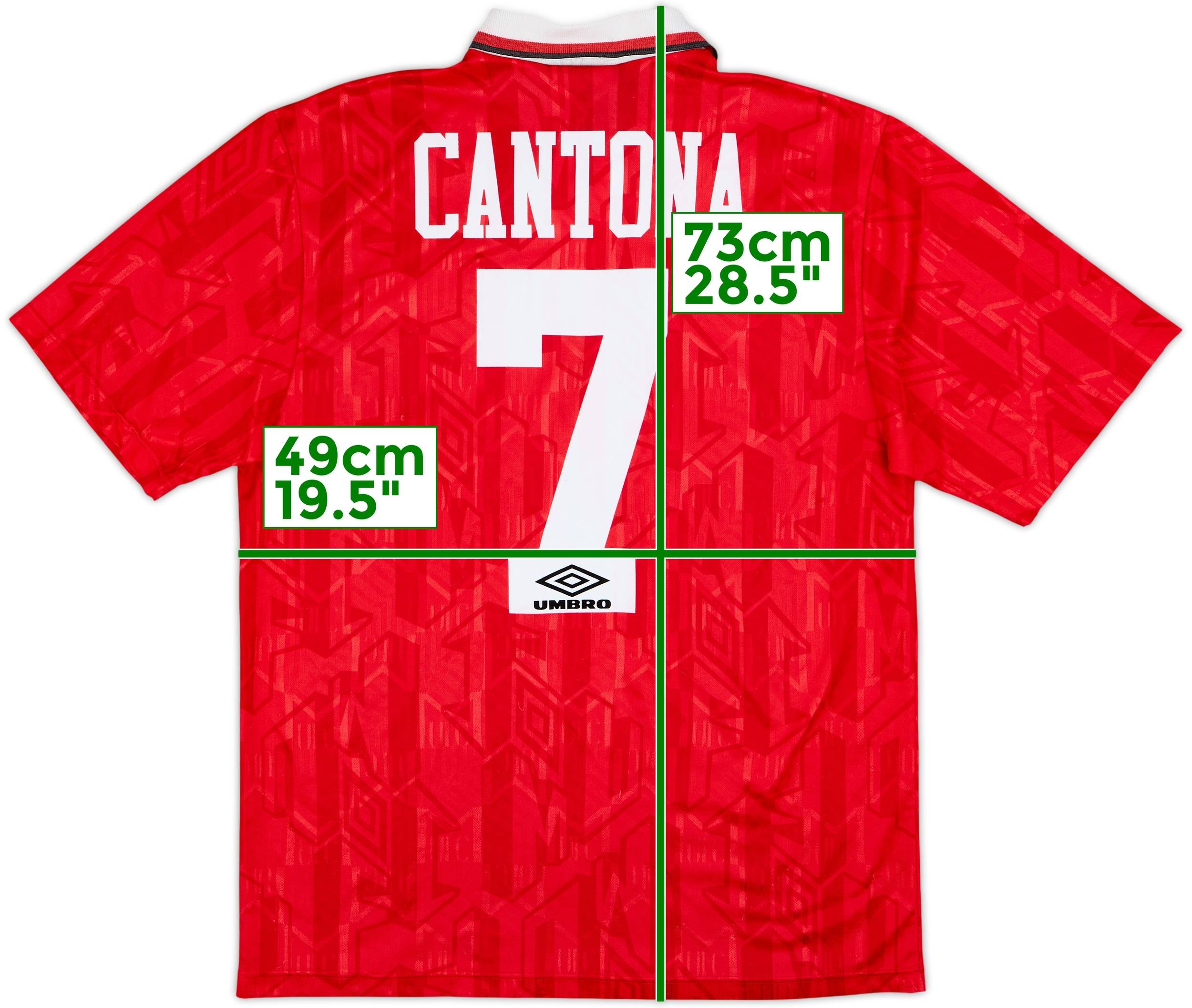 1992-94 Manchester United Home Shirt Cantona #7 - 5/10 - (M)