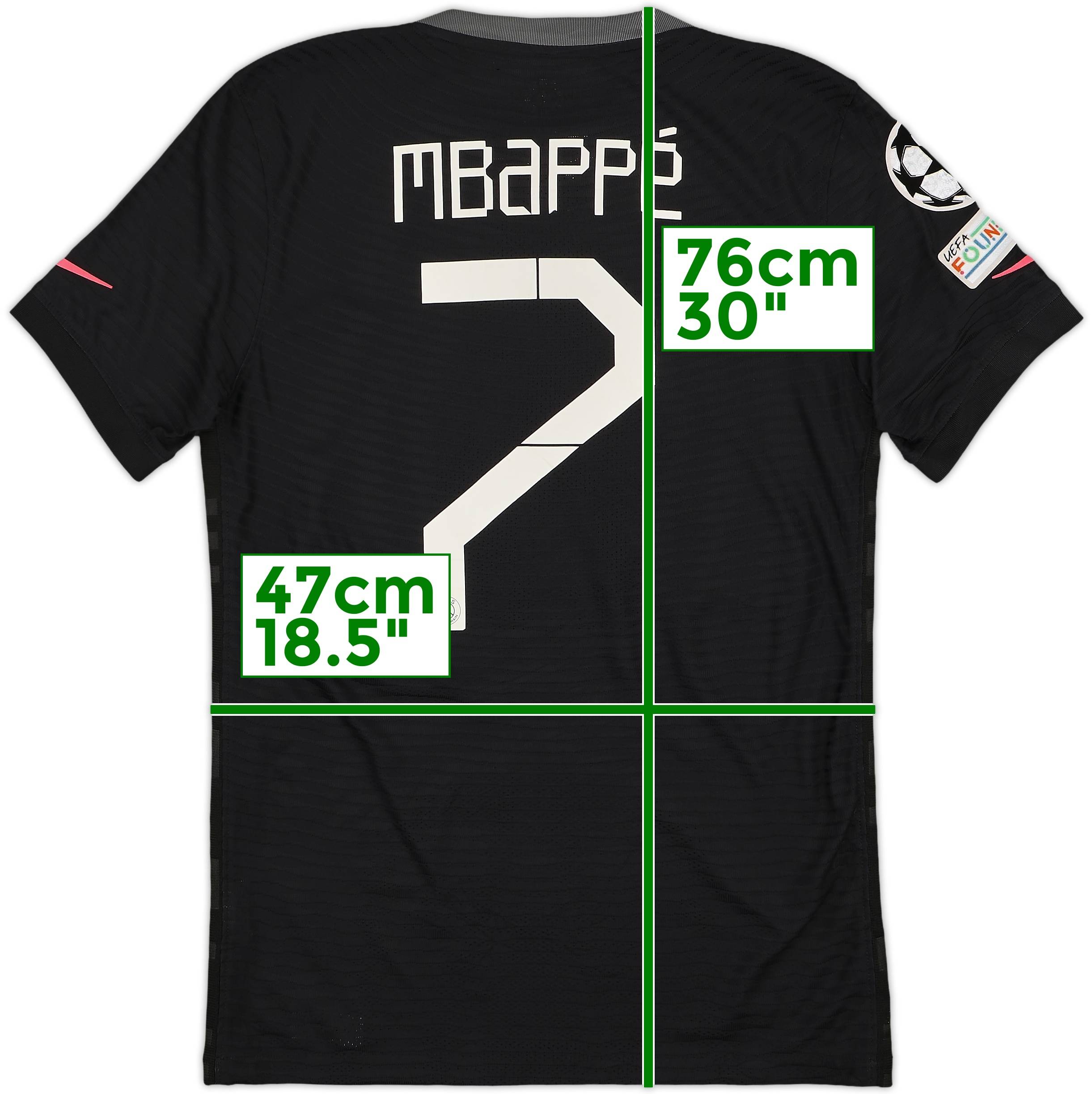 2021-22 Paris Saint-Germain Authentic Third Shirt Mbappe #7