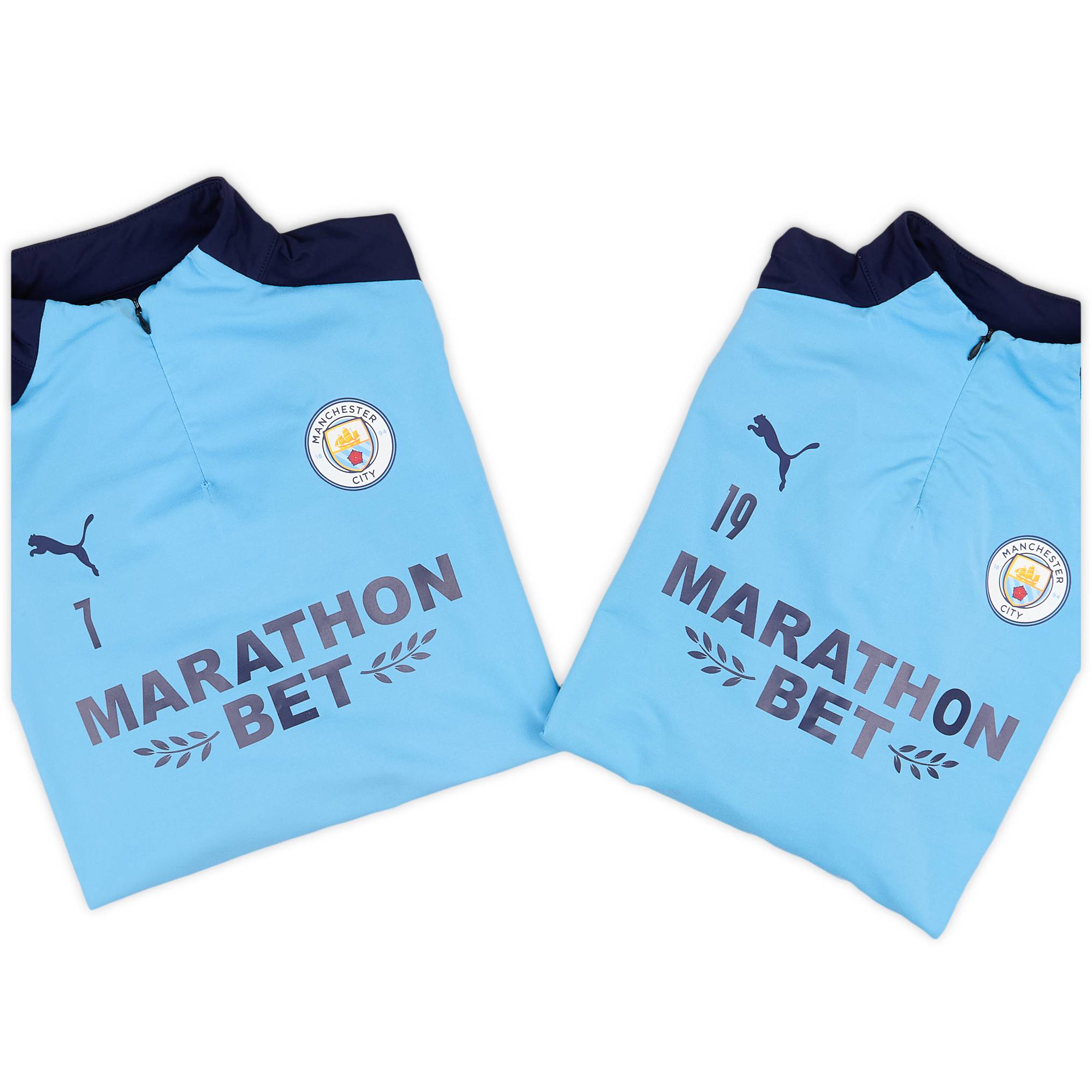2020-21 Manchester City Player Issue 1/4 Zip Training Top # - 7/10 - (M)