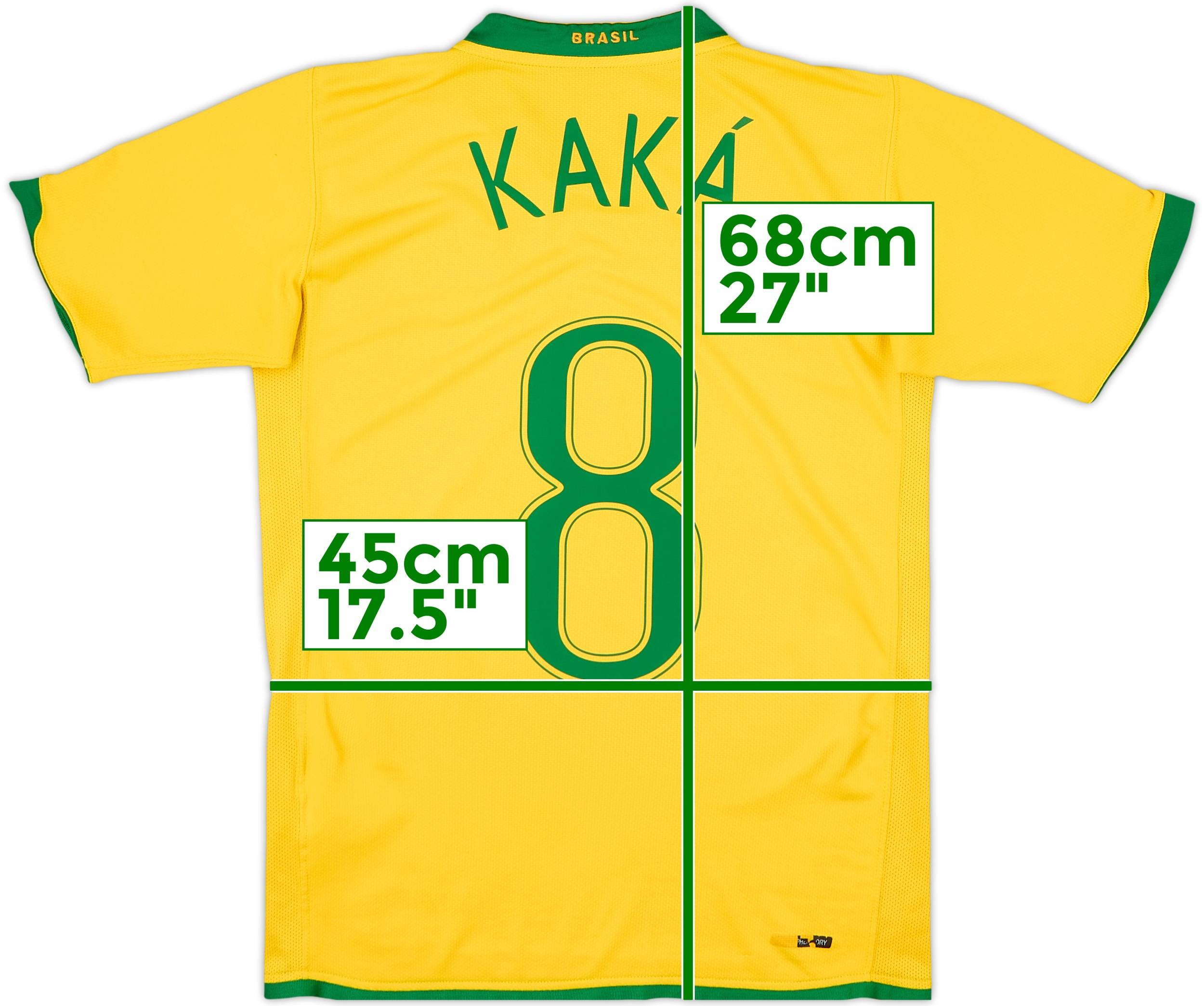 ブラジル代表 KAKA ⑧シャツ 2006-08 Brazil Home Shirt Kaka #8 - 7/10 - (XL.Boys)
