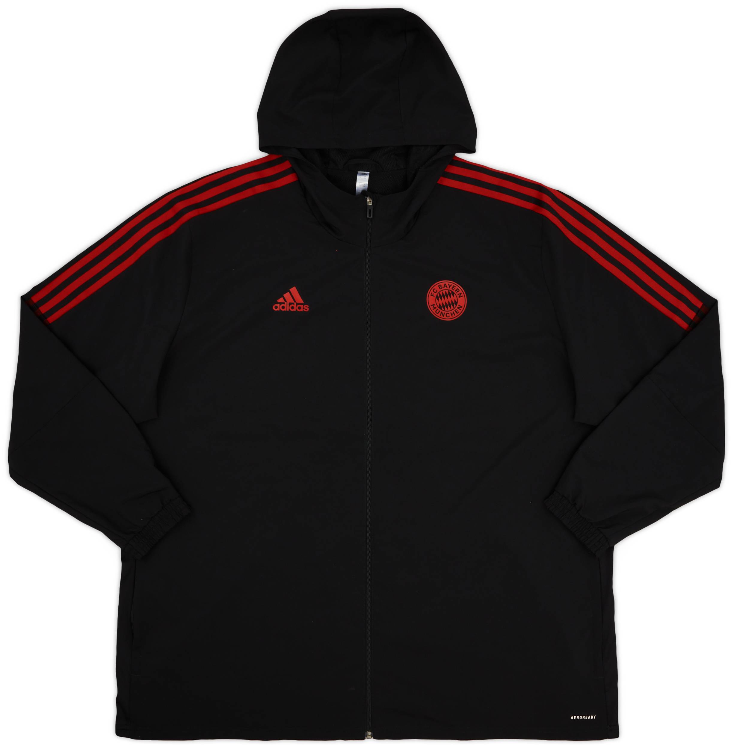 2021-22 Bayern Munich adidas Hooded Rain Jacket - 9/10 - (3XL)