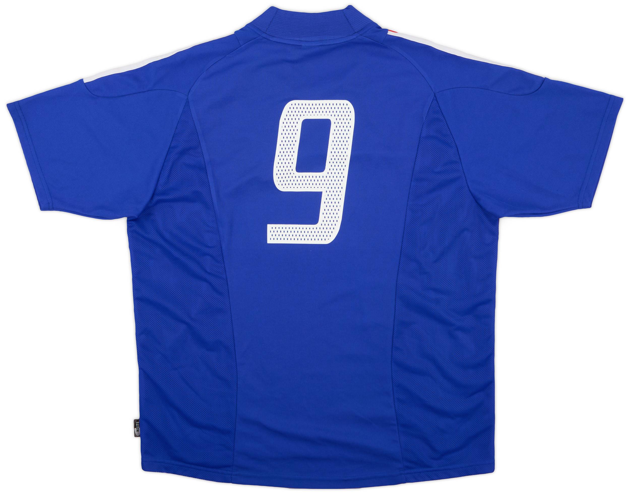 ウェア 2002 France Offical jersey 2002-04 France Home Shirt #9 - 9/10 - (XL)
