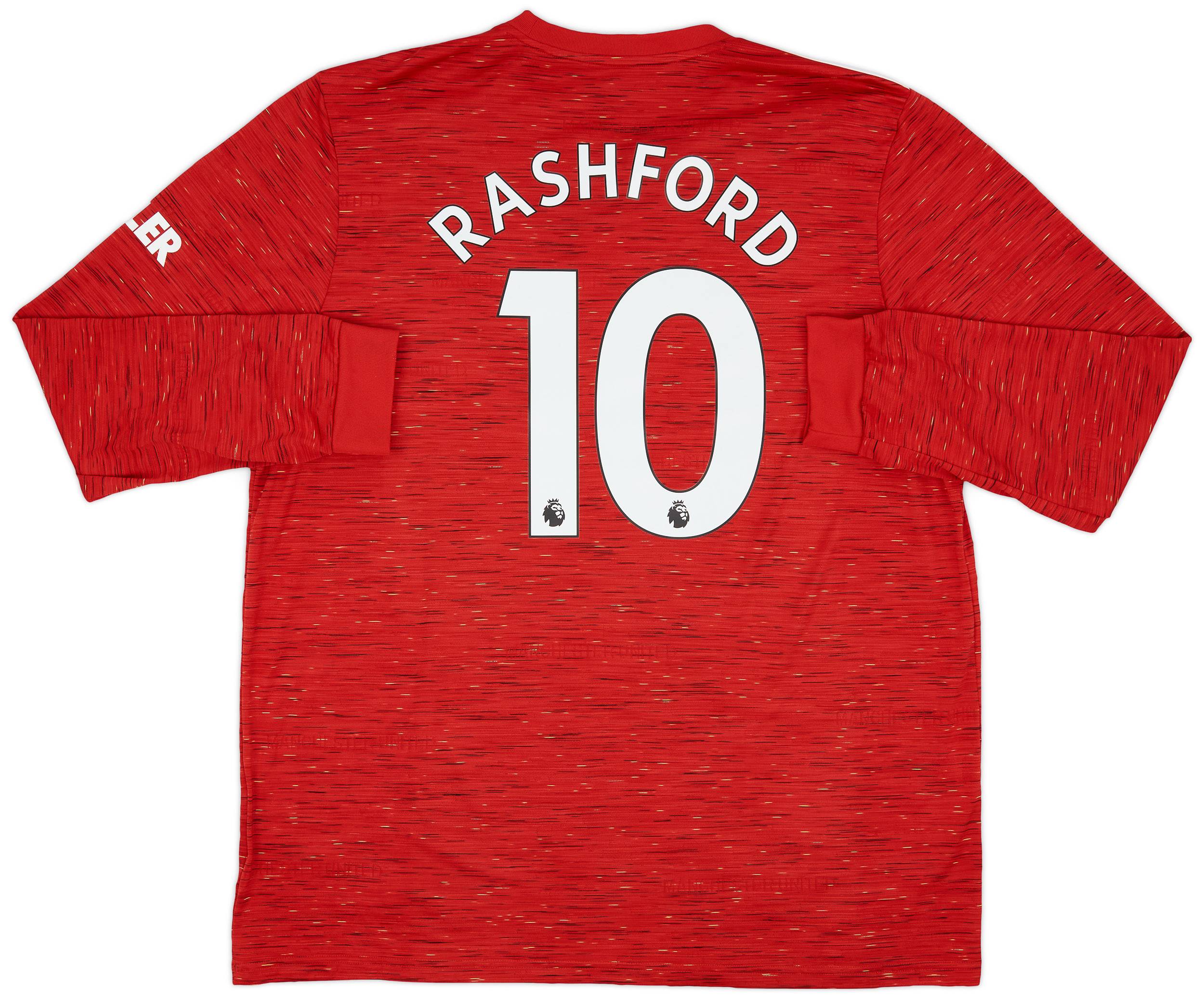 2020-21 Manchester United Home L/S Shirt Rashford #10 - 8/10 - (XXL)