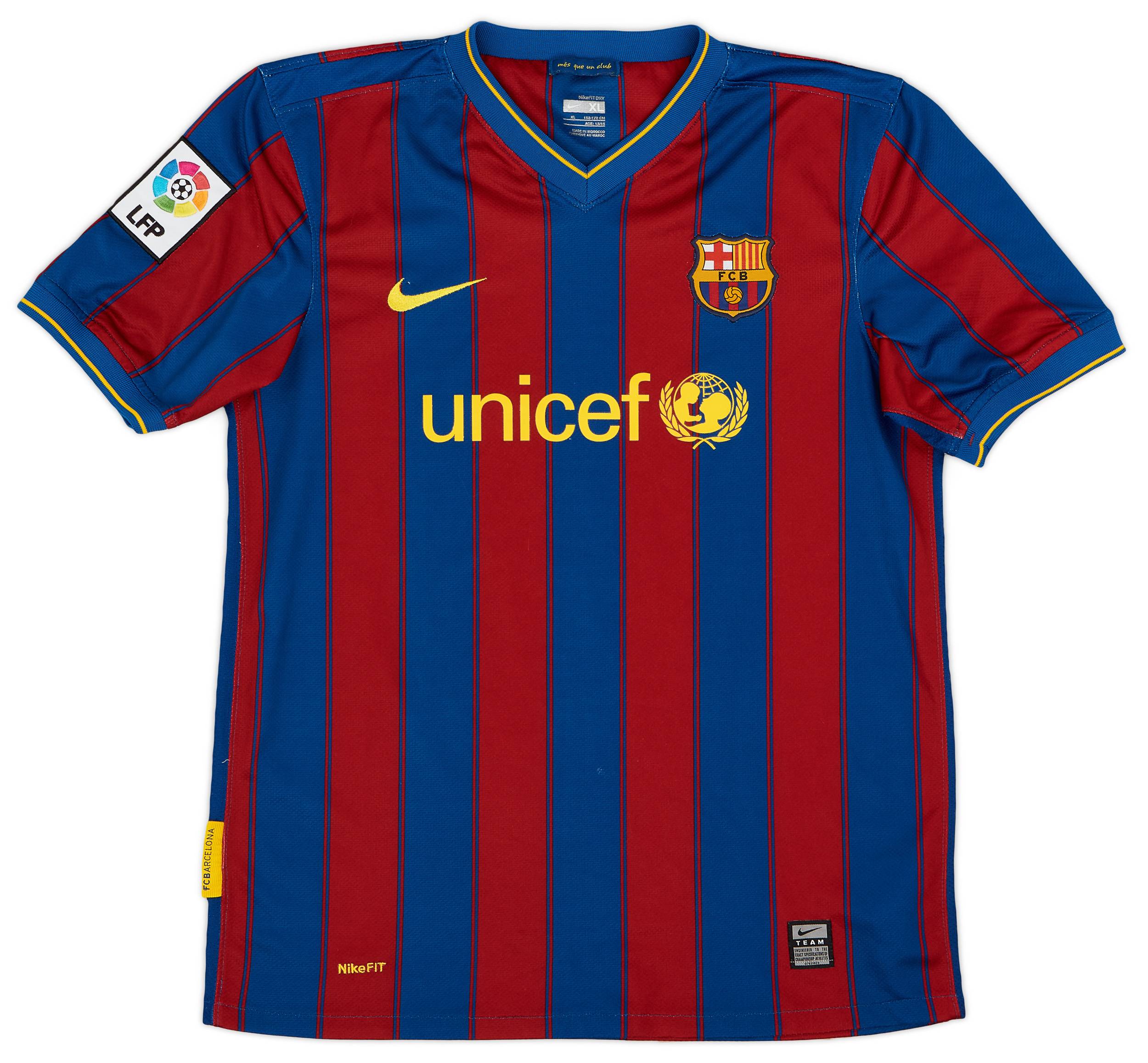 2009-10 Barcelona Home Shirt - 7/10 - (XL.Boys)